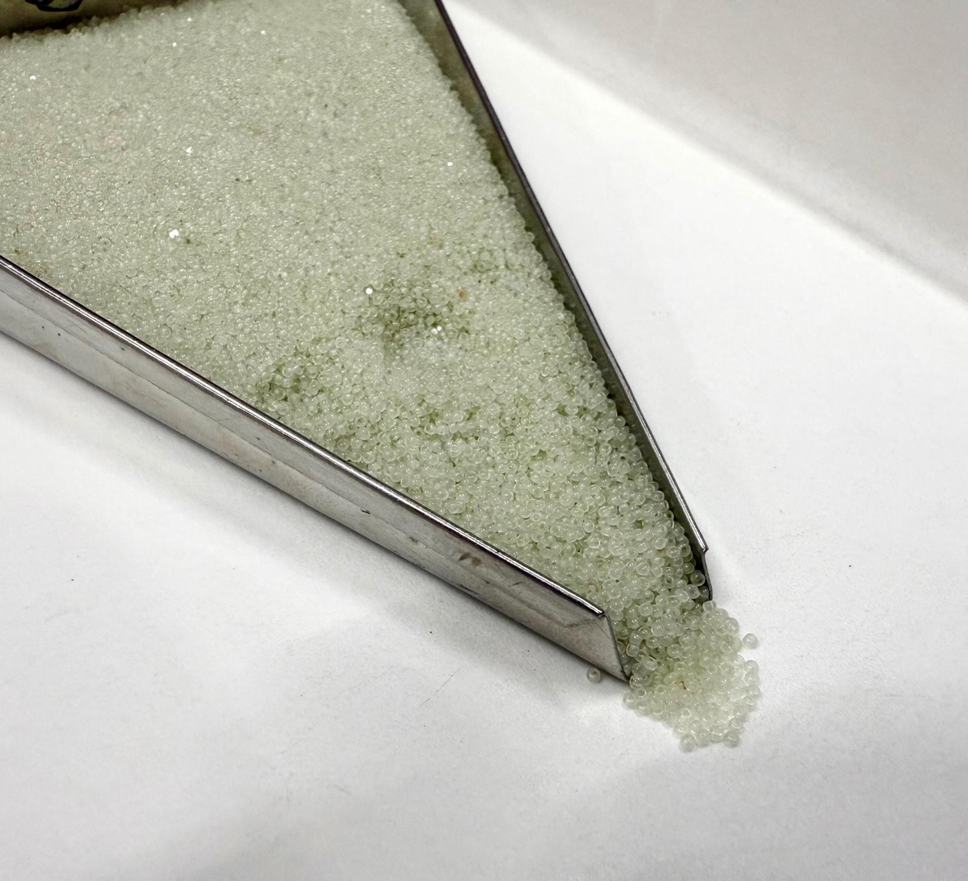 15/0 Charlotte Cut Beads in Light Sage Opal