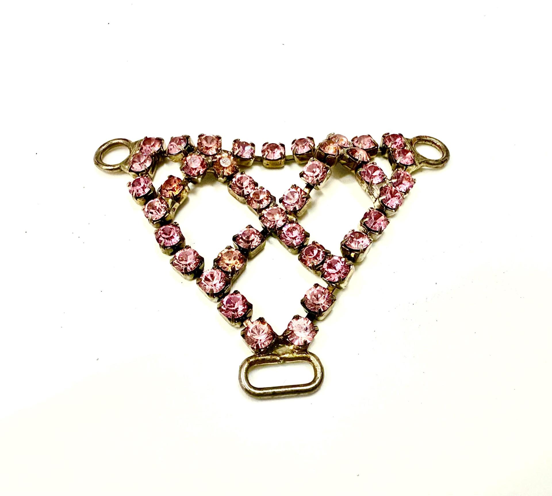 61mmx43mm Vintage silver plated Swarovski embellishment Design in Light Rose Embellishment DIY Supplies wedding decorations