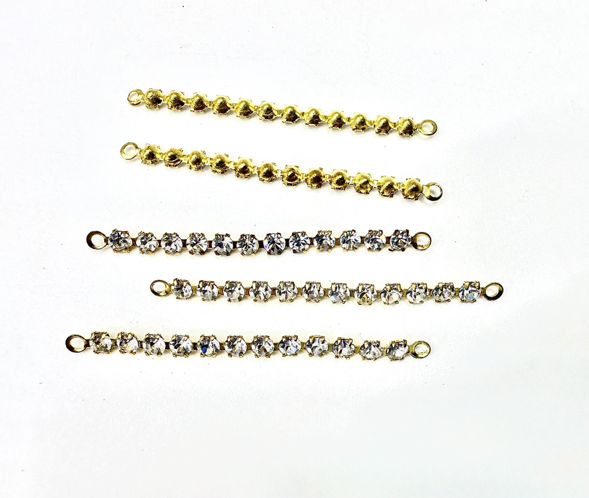 Vintage Swarovski Crystal Connector in Crystal Brass Setting