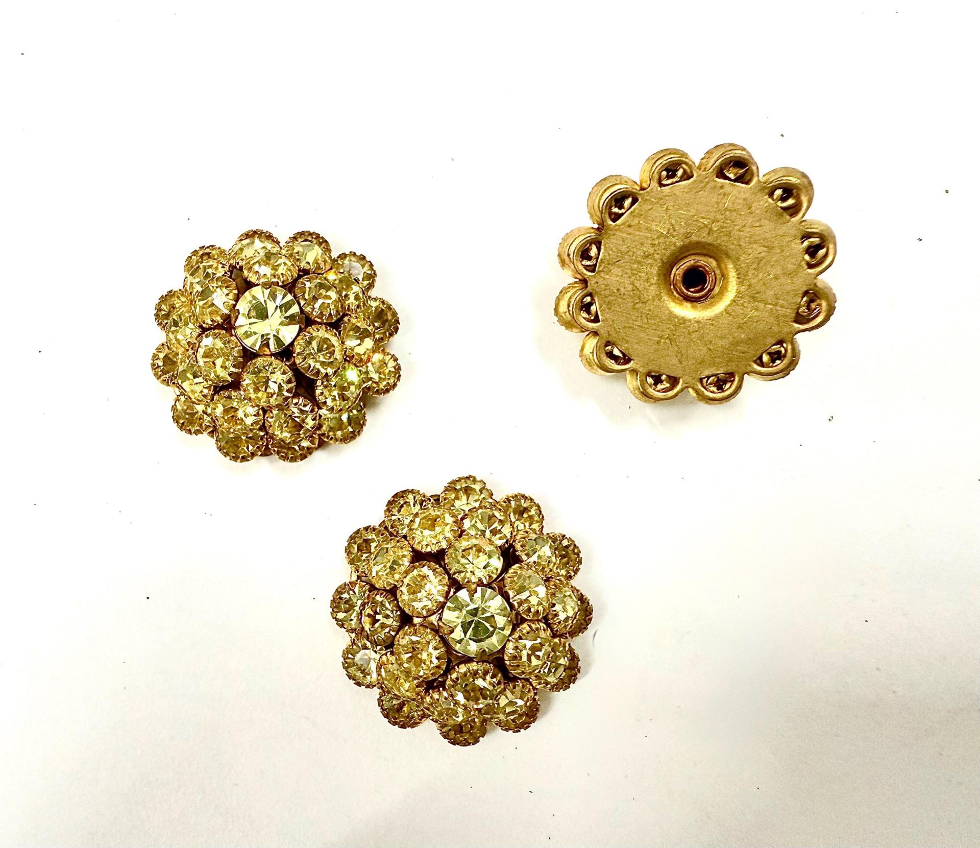 22 mm brass Vintage Jonquil Swarovski Embellishment DIY Supplies wedding decorations