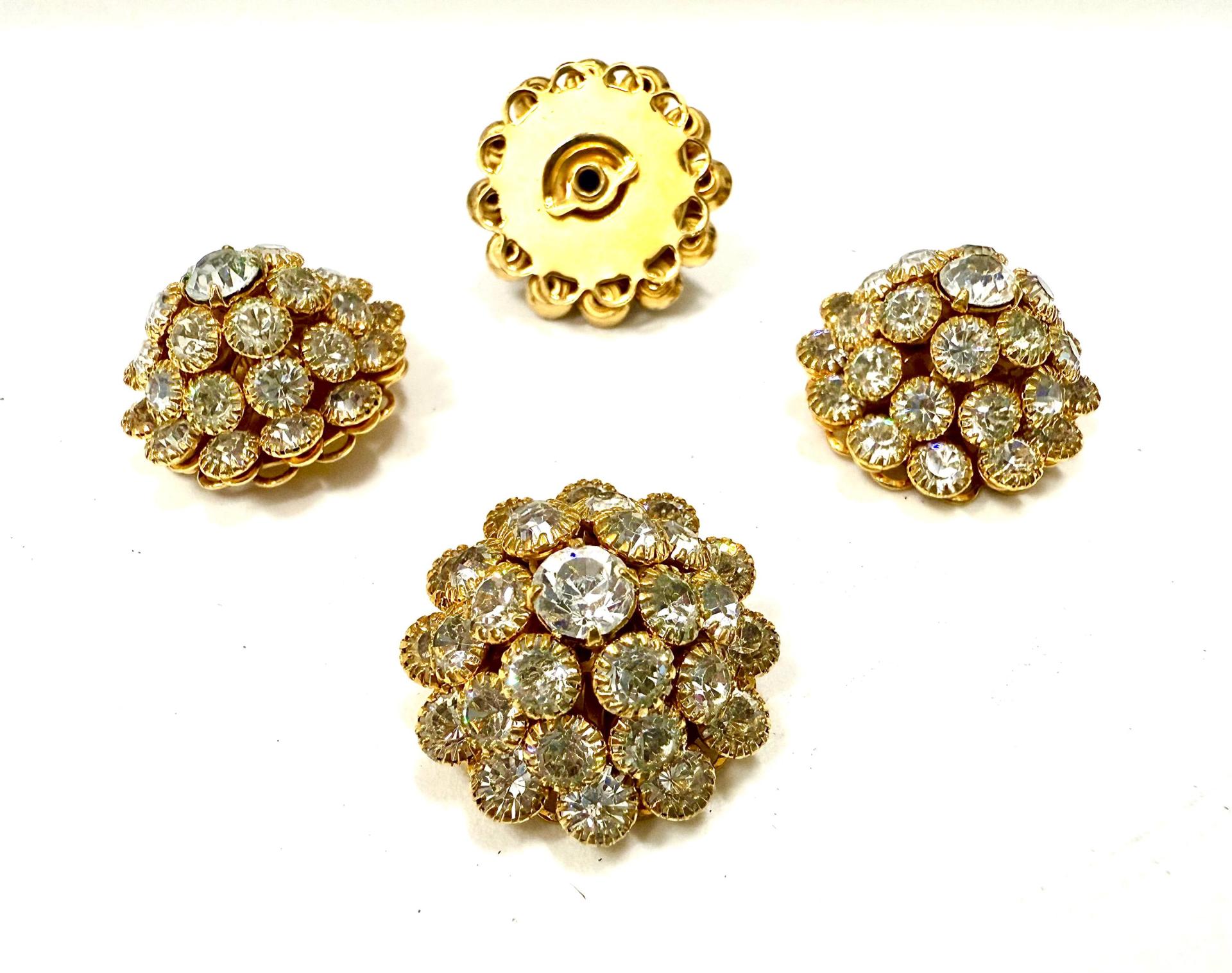 22 mm gold plated Vintage crystal Swarovski Embellishment DIY Supplies wedding decorations