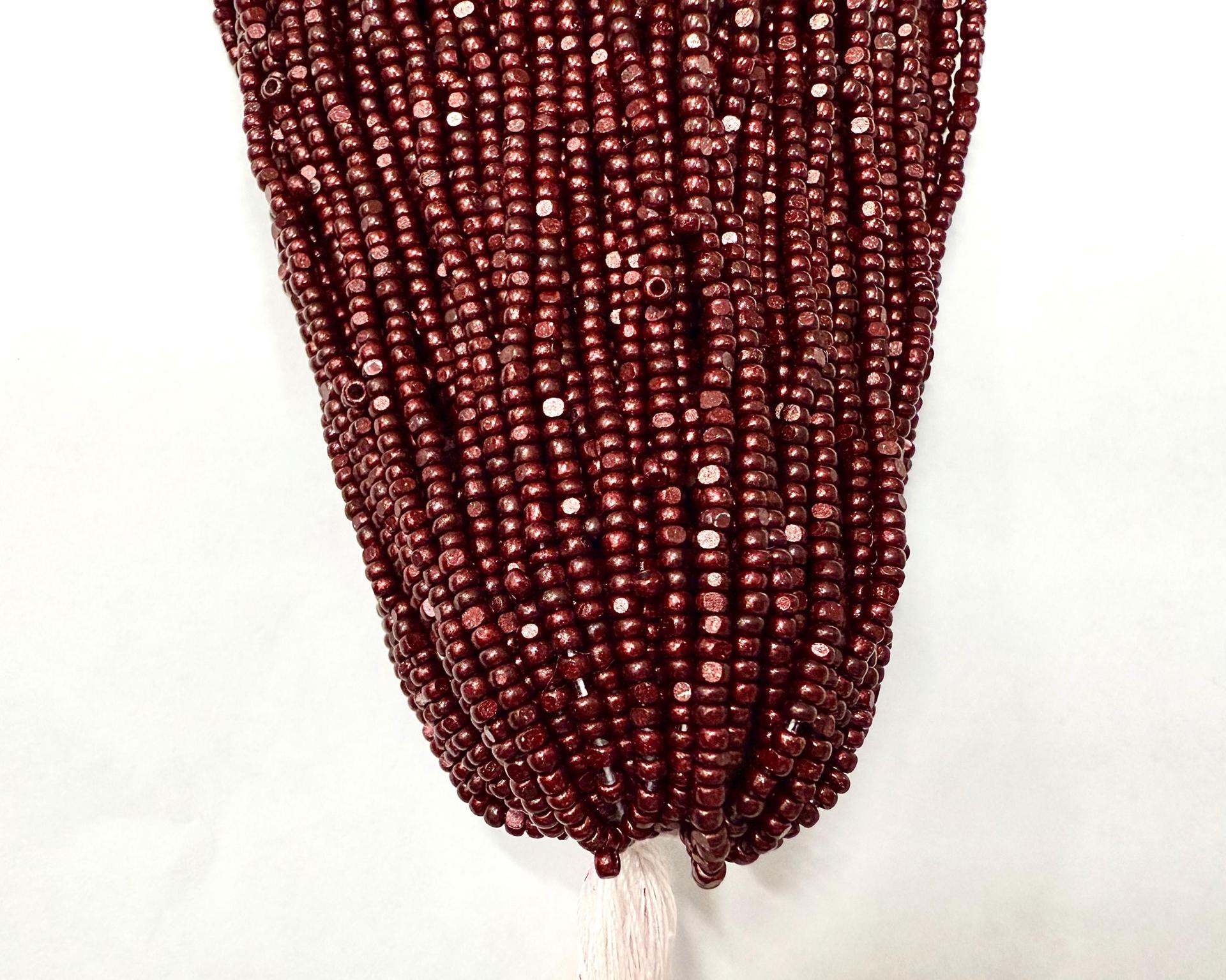 11/0 Hanks Charlotte Cut Beads Metallic Dark Raspberry