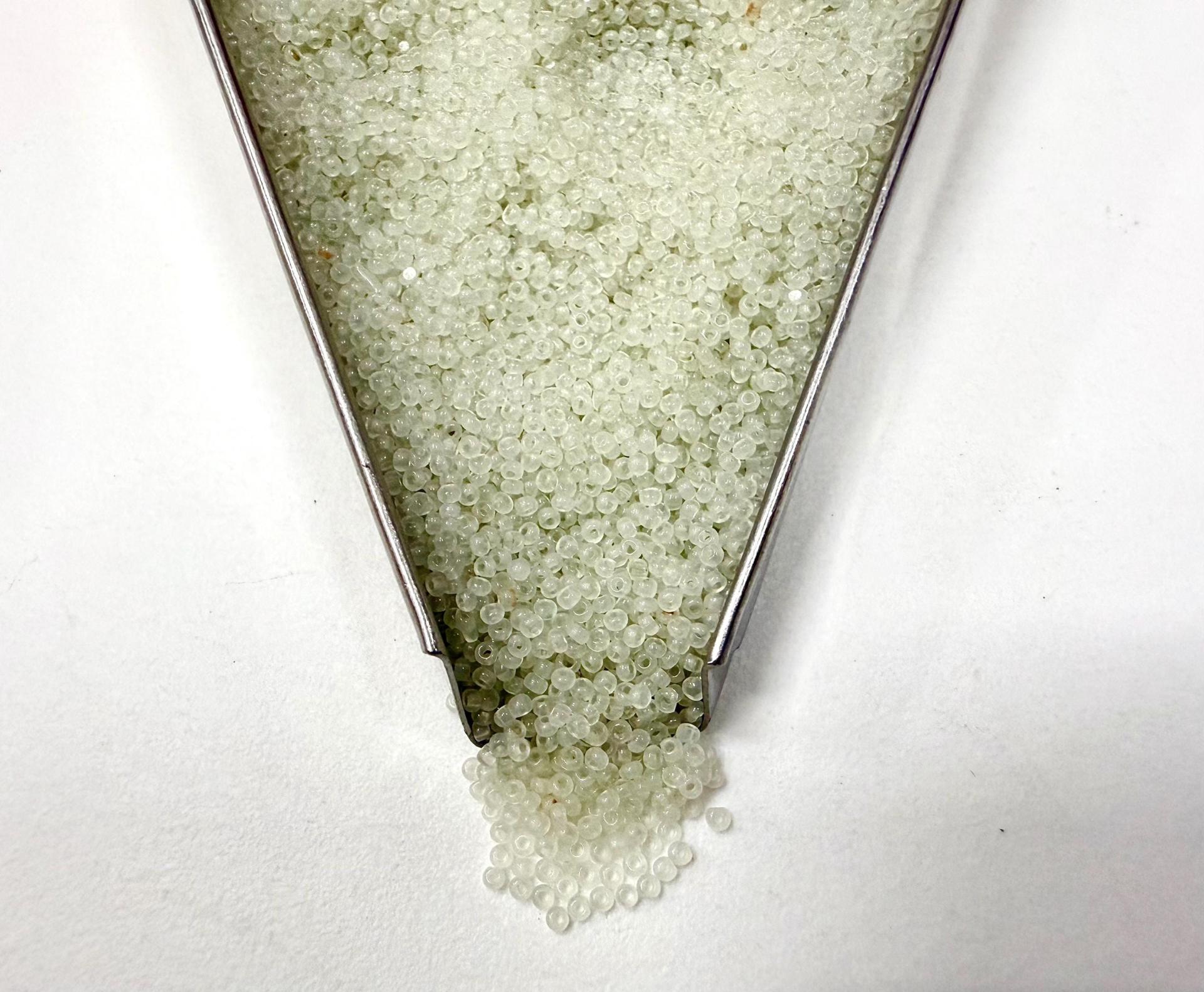 15/0 Charlotte Cut Beads in Light Sage Opal