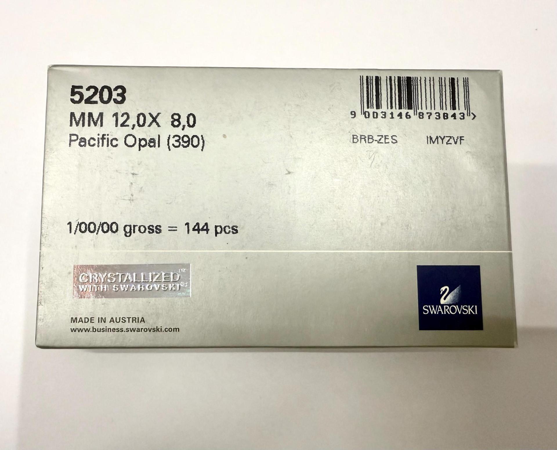 5203 – 12x8mm Vintage Swarovski Polygon Bead in Pacific Opal jewelry making beads