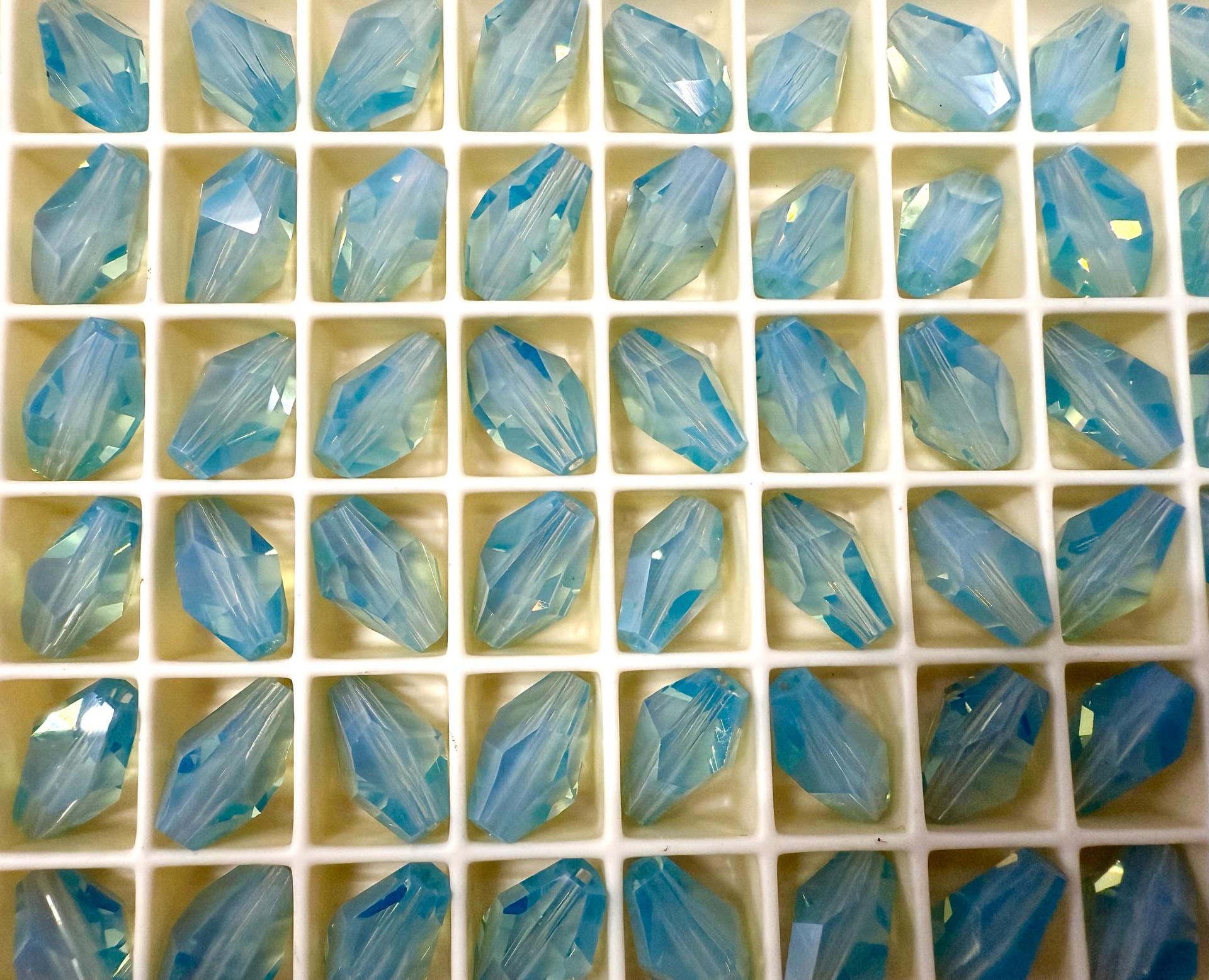 5203 – 12x8mm Vintage Swarovski Polygon Bead in Pacific Opal jewelry making beads