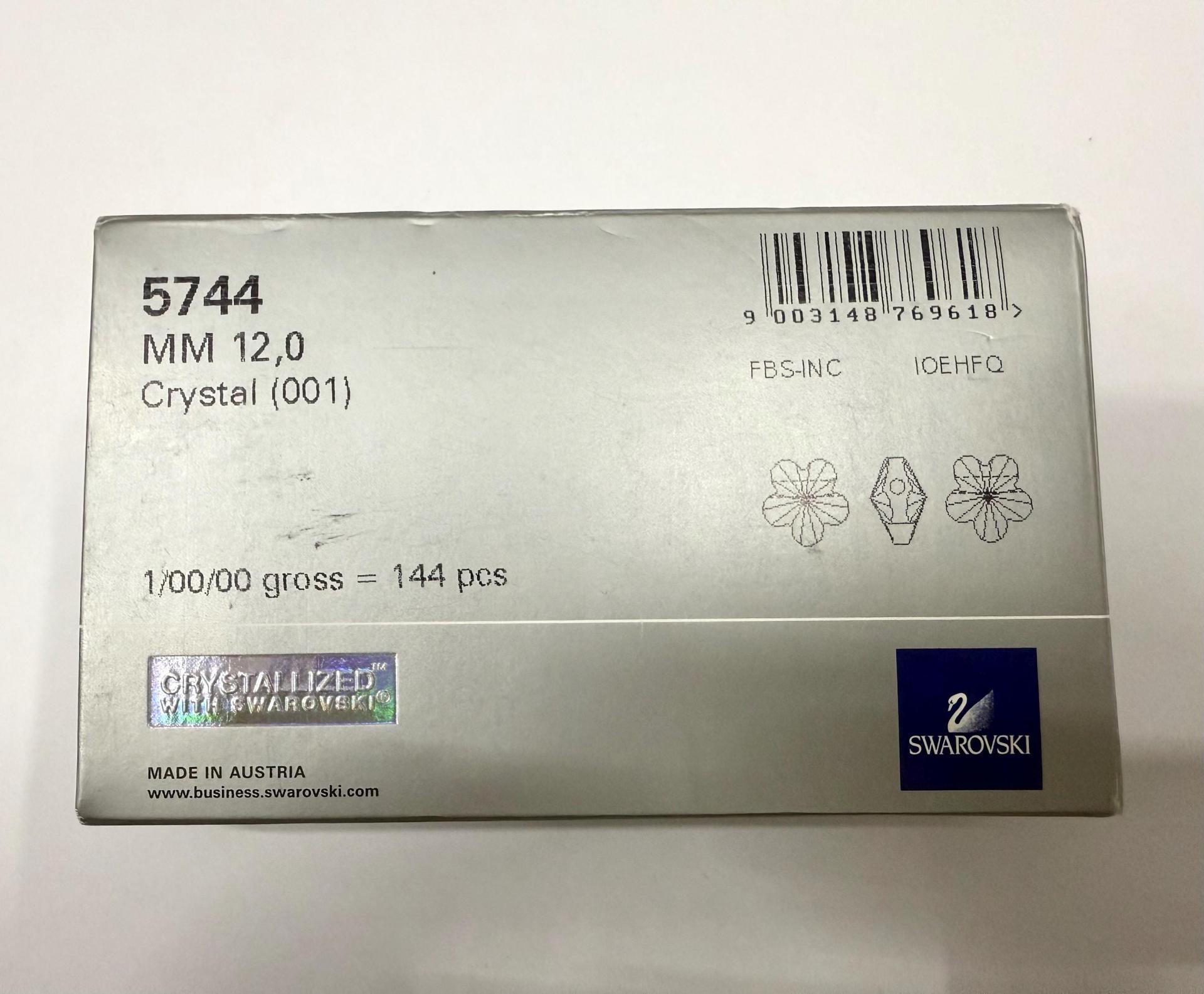 Swarovski Elements 12MM Swarovski 5744 Crystal Faceted Flower Crystal Beads side drilled Premium Supply