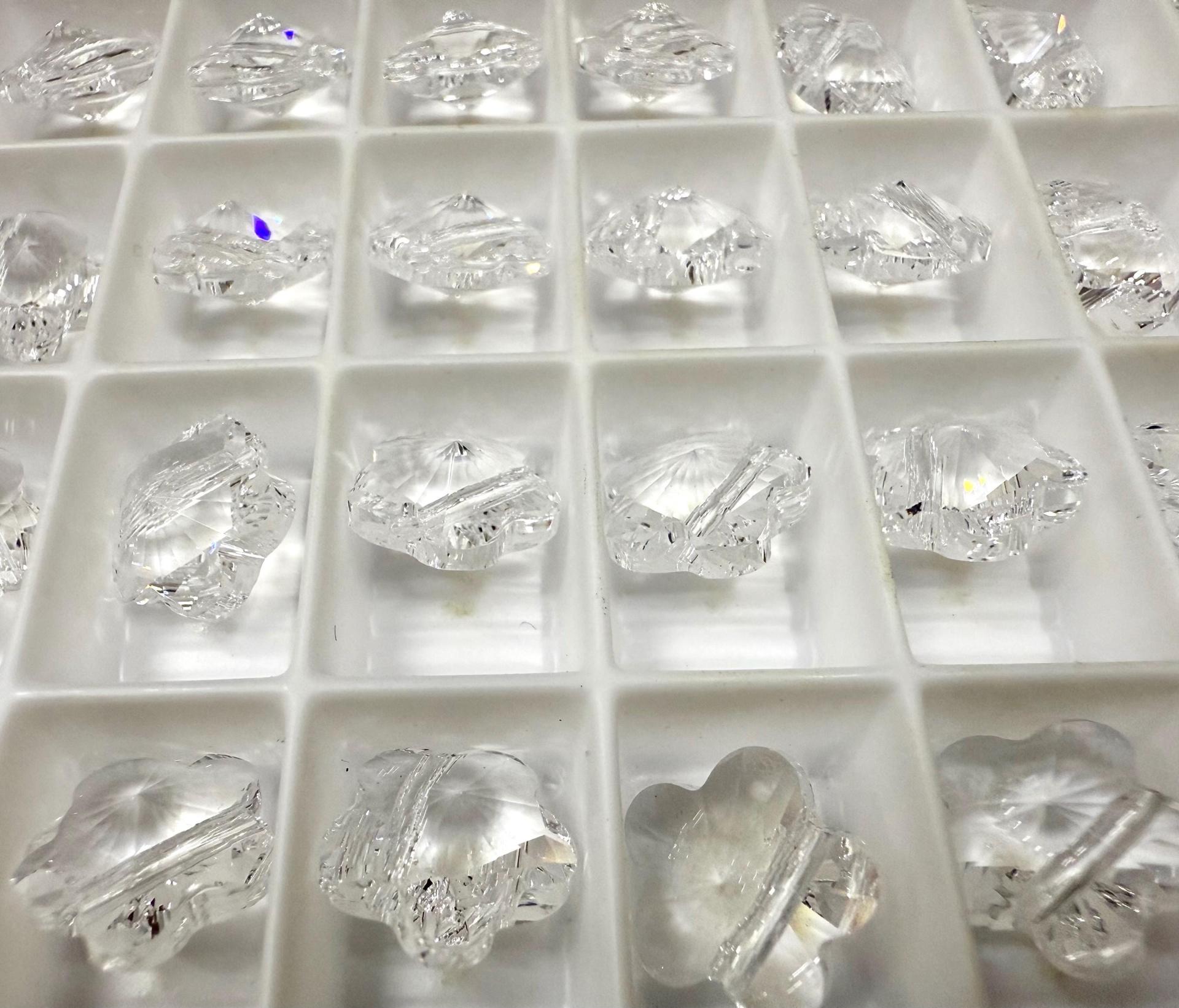 Swarovski Elements 12MM Swarovski 5744 Crystal Faceted Flower Crystal Beads side drilled Premium Supply