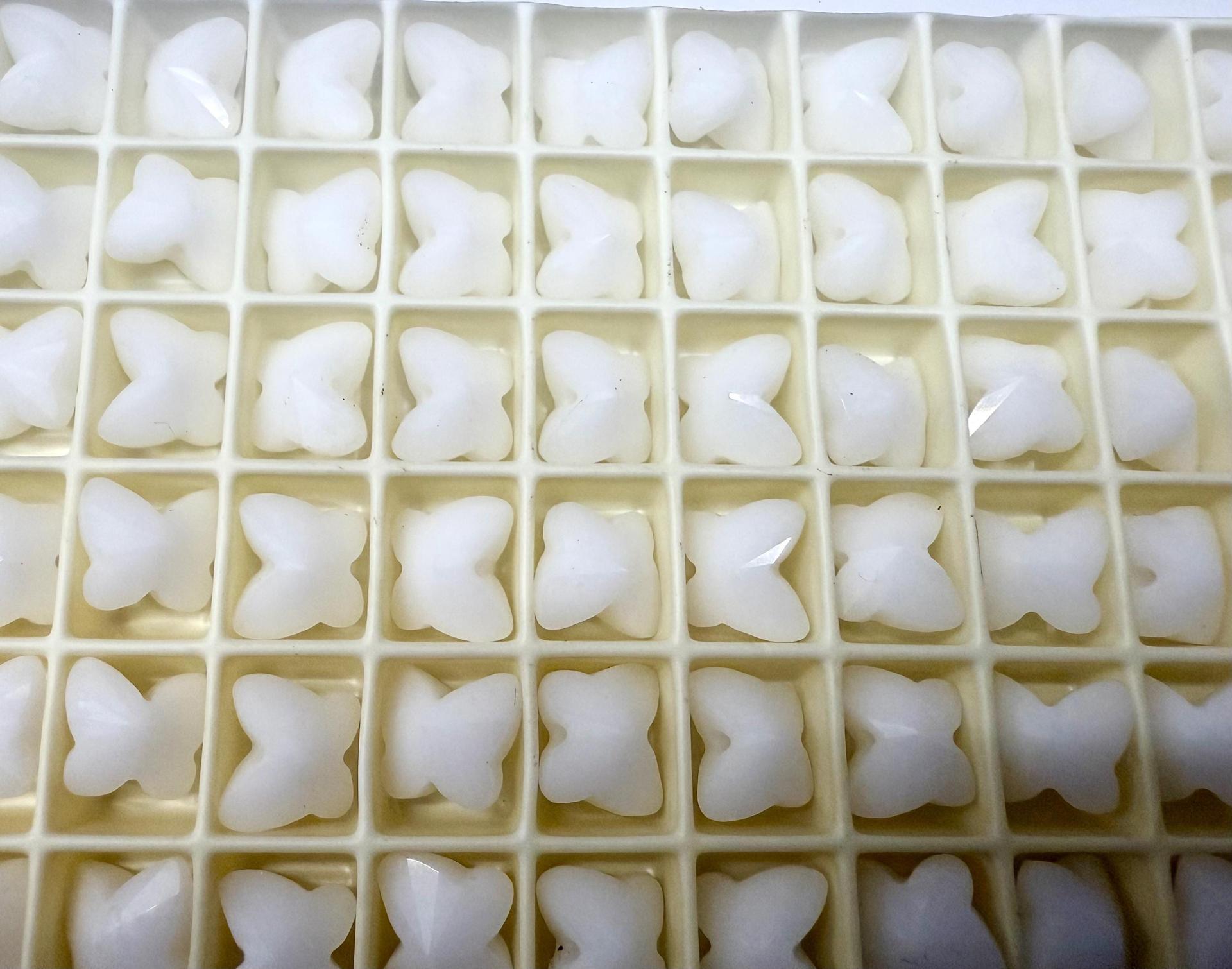 Swarovski Elements 10mm #5754 Crystal Butterfly in White Alabaster