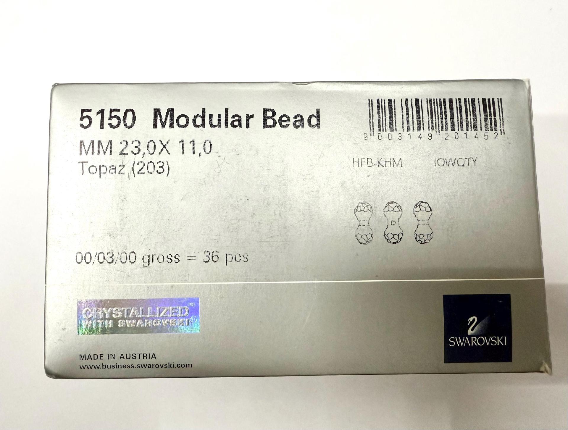 5150 – 23x11mm Swarovski Crystal Modular Bead in Topaz