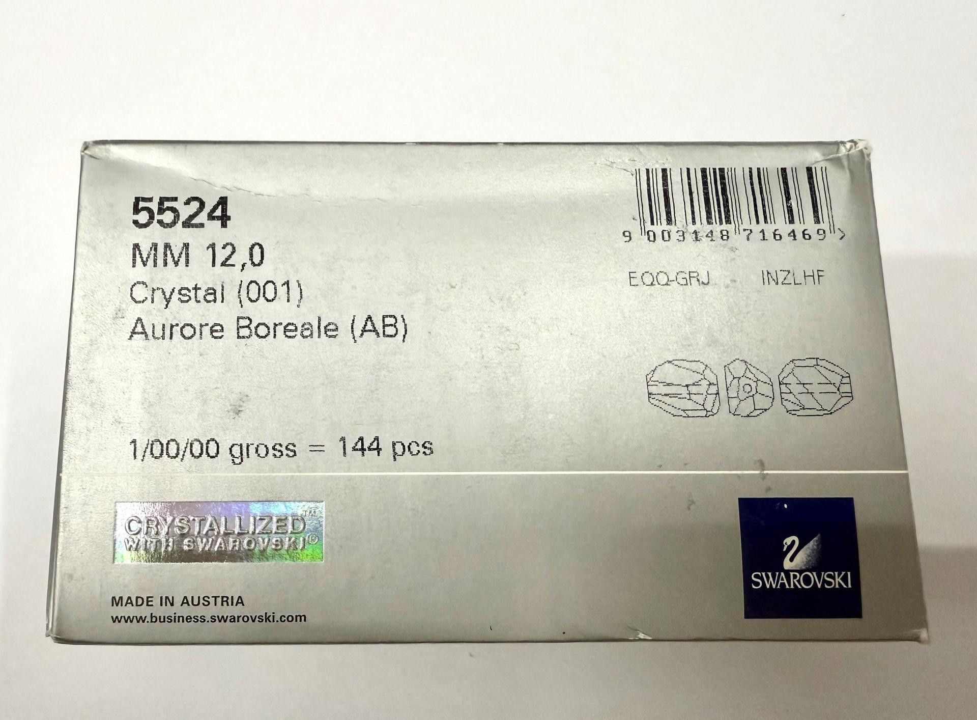 Swarovski Art 5524 CRYSTAL 12mm Cosmic Crystal Aurore Boreale