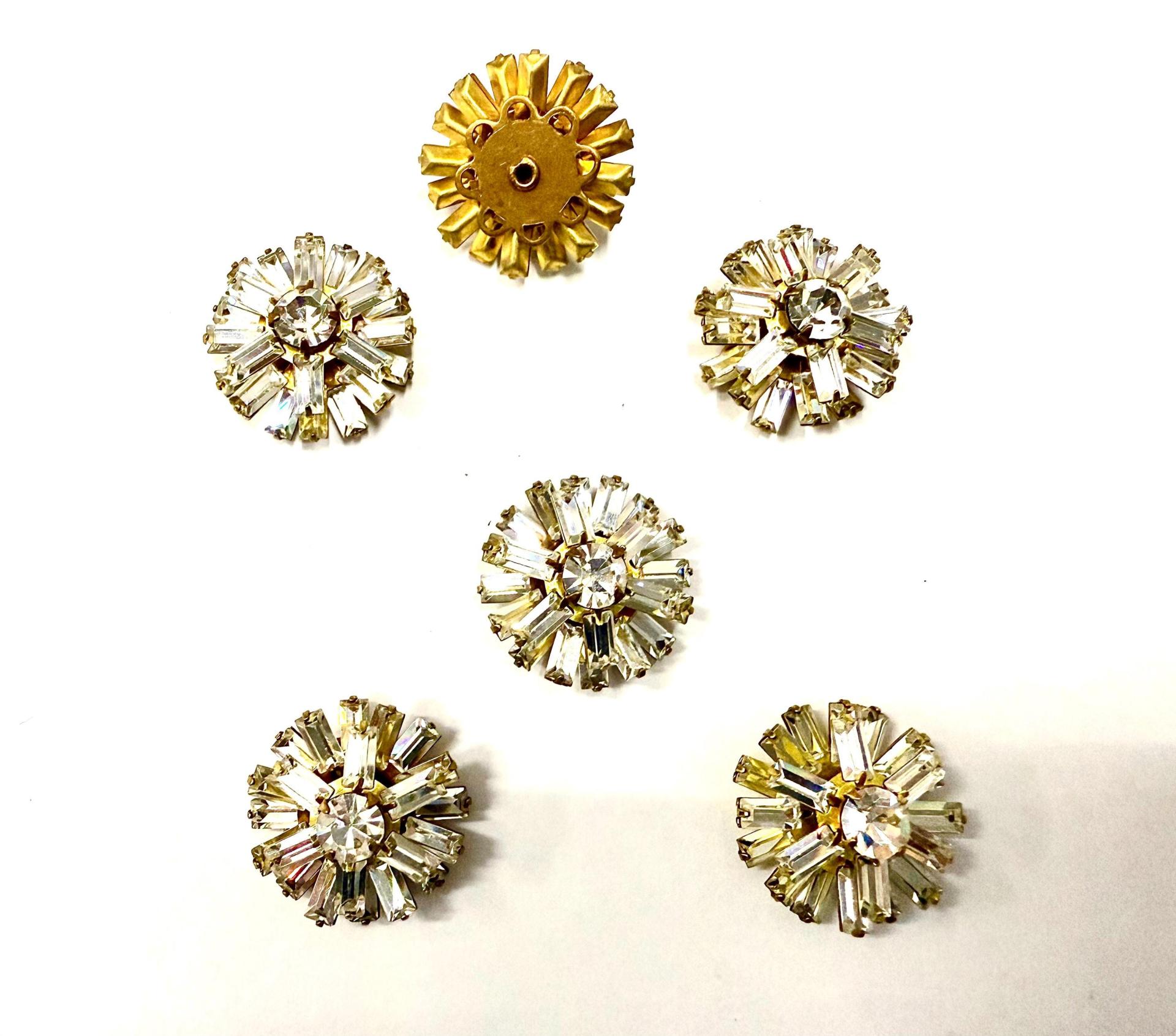 18 mm Vintage in crystal Brass settings Swarovski Embellishment DIY Supplies wedding decorations