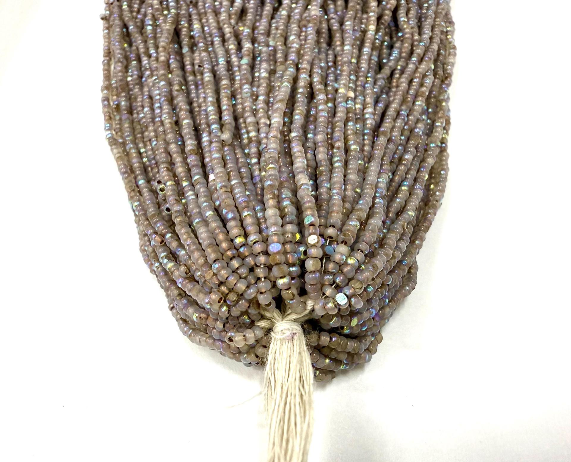 11/0 Hanks Charlotte Cut Beads Patina White Opal Antique Gold Lined Aurore Boreale PREMIUM SEED BEADS Native Supplies truecuts beads