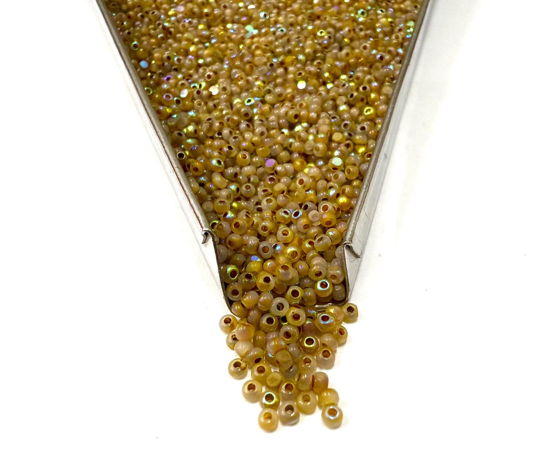 11/0 Charlotte true Cut Beads Patina Opal Neon Dark Yellow Aurore Boreale loose beads embroidery materials making jewelry native supply