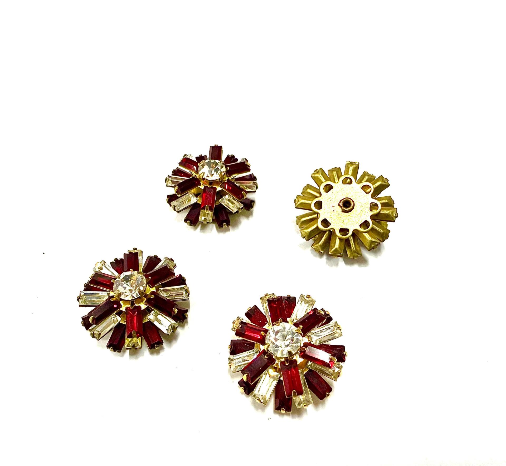 18 mm Vintage Brass / Gold Plated Swarovski Embellishment DIY Supplies wedding decorations