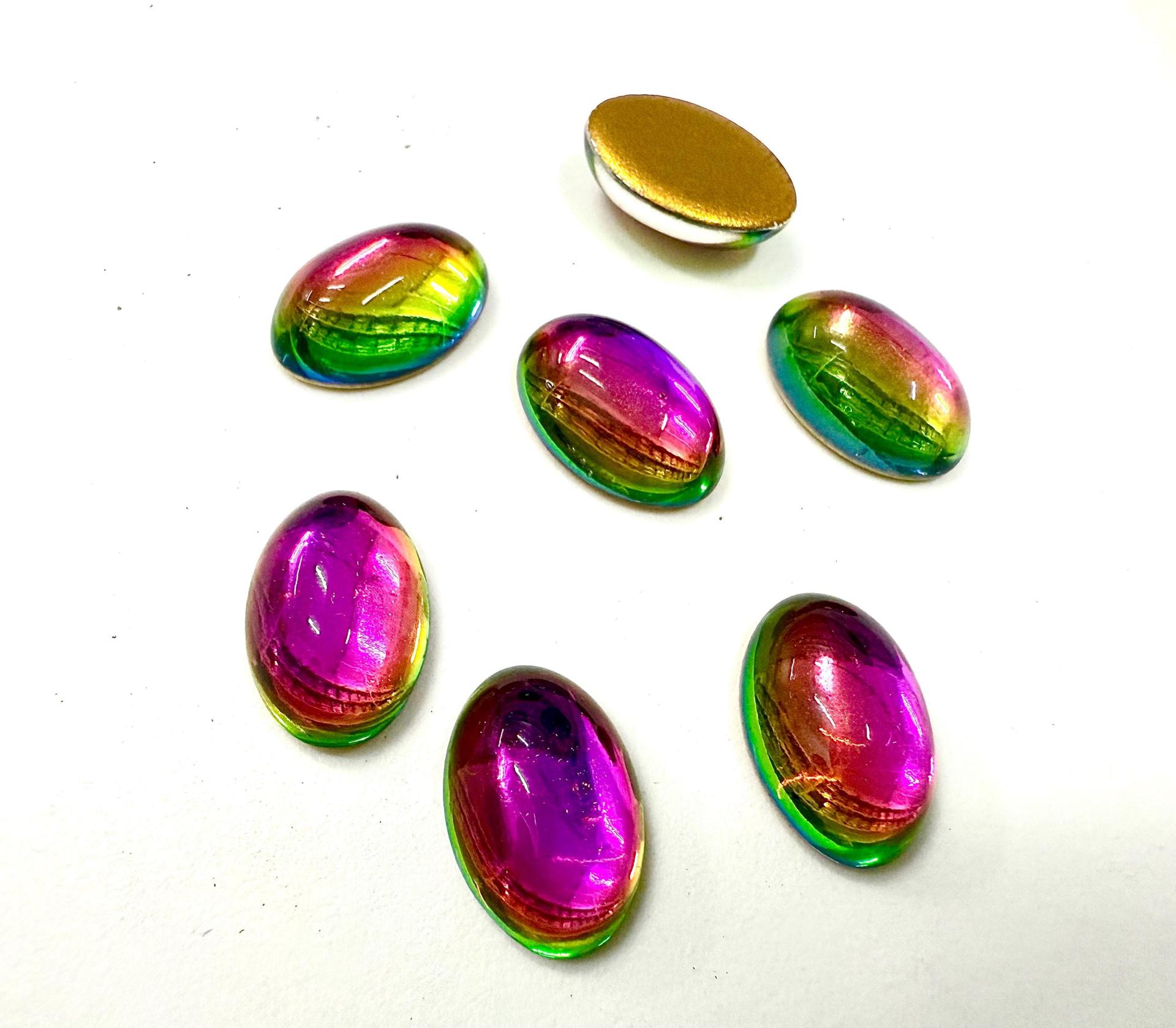 Swarovski Crystal Cabochons, Vintage Oval Flat Backs (16x11 mm) - 2/6 Pieces