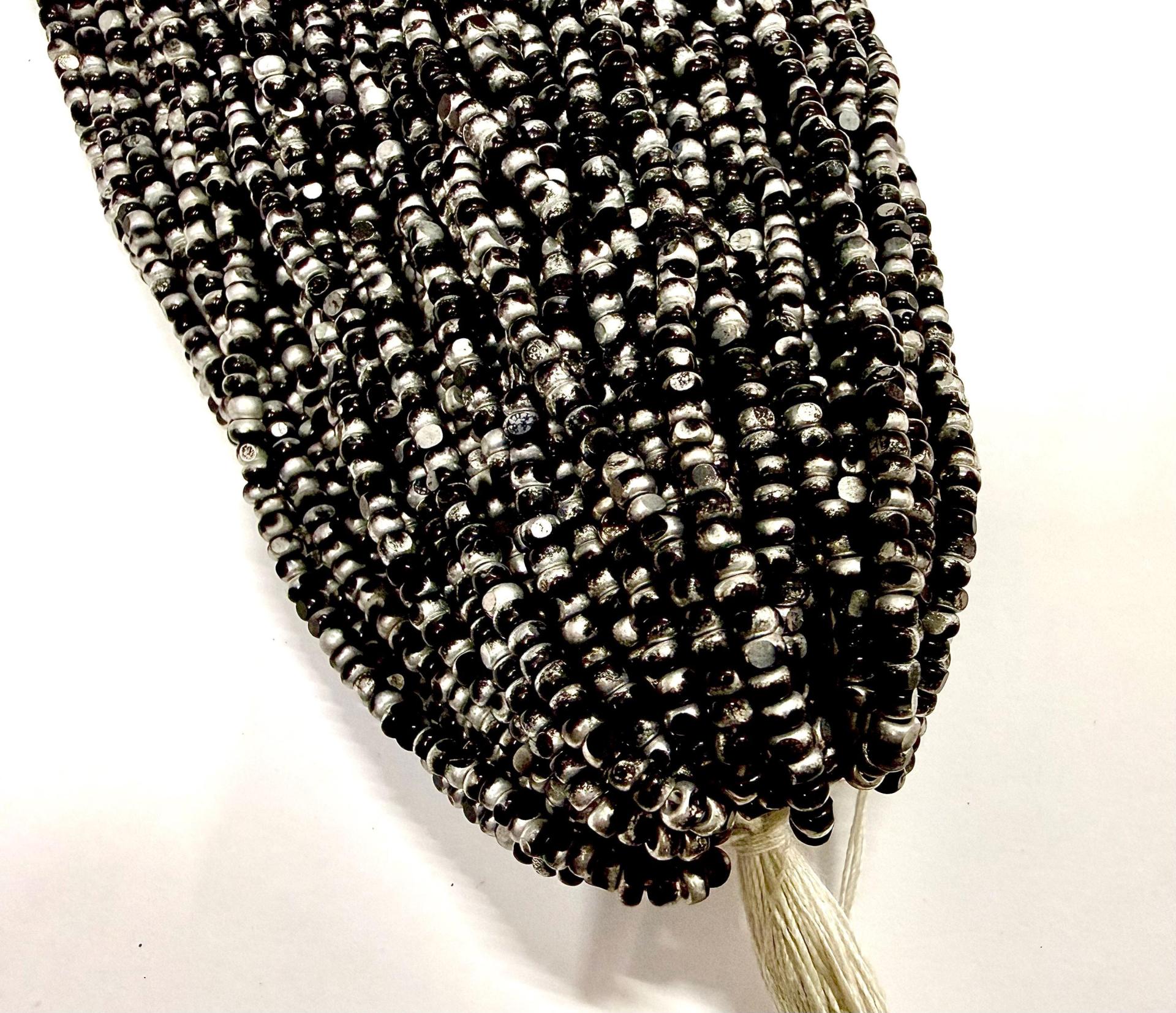 Patina Jet Silver Charlotte Cut Seed Beads, 8/0 Hanks