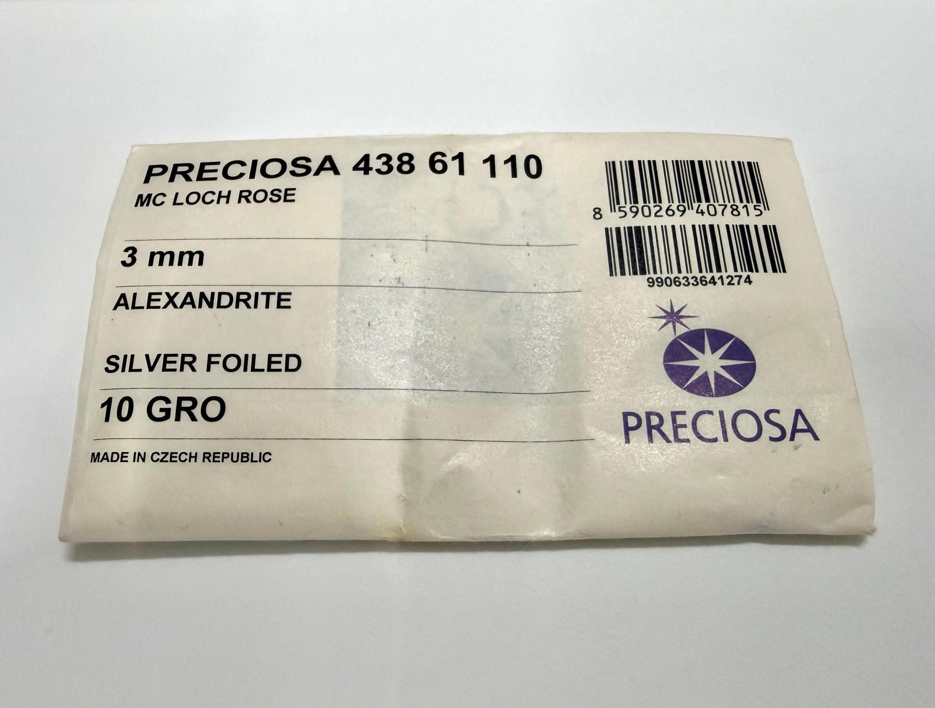 3mm Alexandrite Preciosa Crystal Flat Back Sew-On Stones