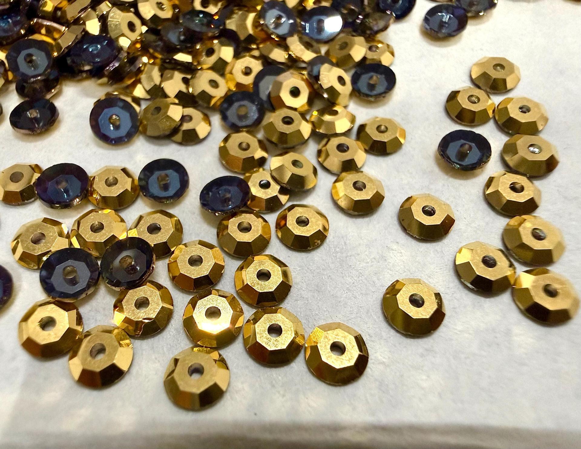 4mm Preciosa Crystal Aurum unfoiled Flat Back Sew-On Stones