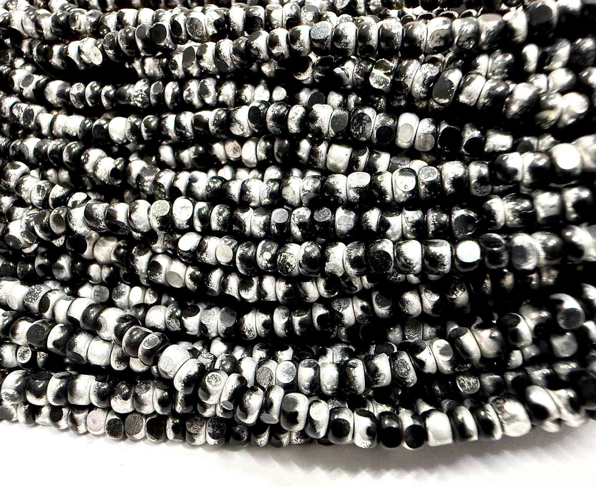 Patina Jet Silver Charlotte Cut Seed Beads, 8/0 Hanks