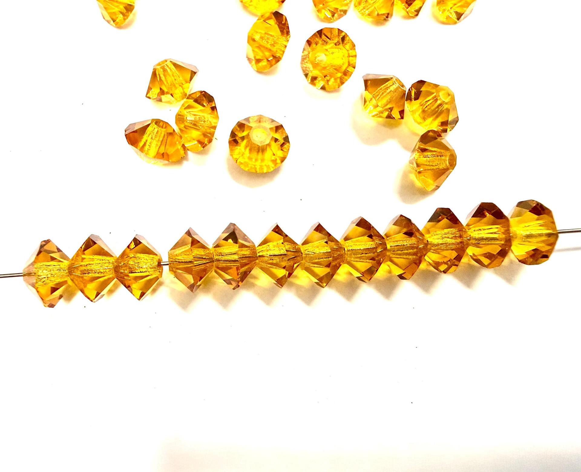 Topaz Preciosa Bicone SPACER Beads 4x6mm