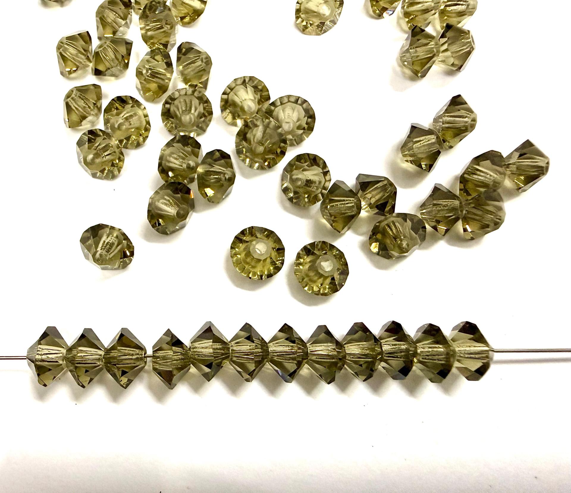 Black Diamond Preciosa spacers Bicone Beads 4x6mm