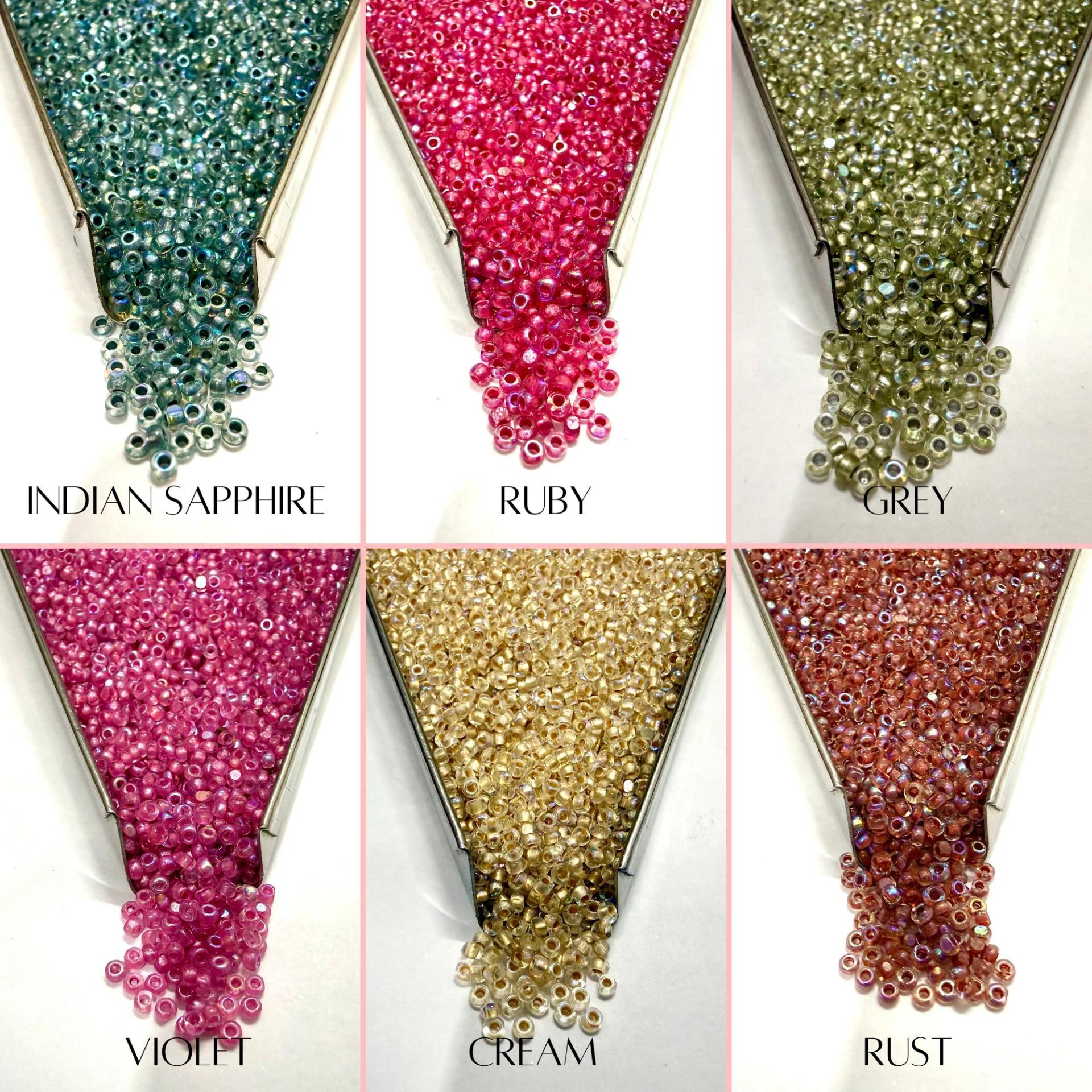 11/0 Charlotte Cut Seed Beads, Pearl Lined AB Czech Glass