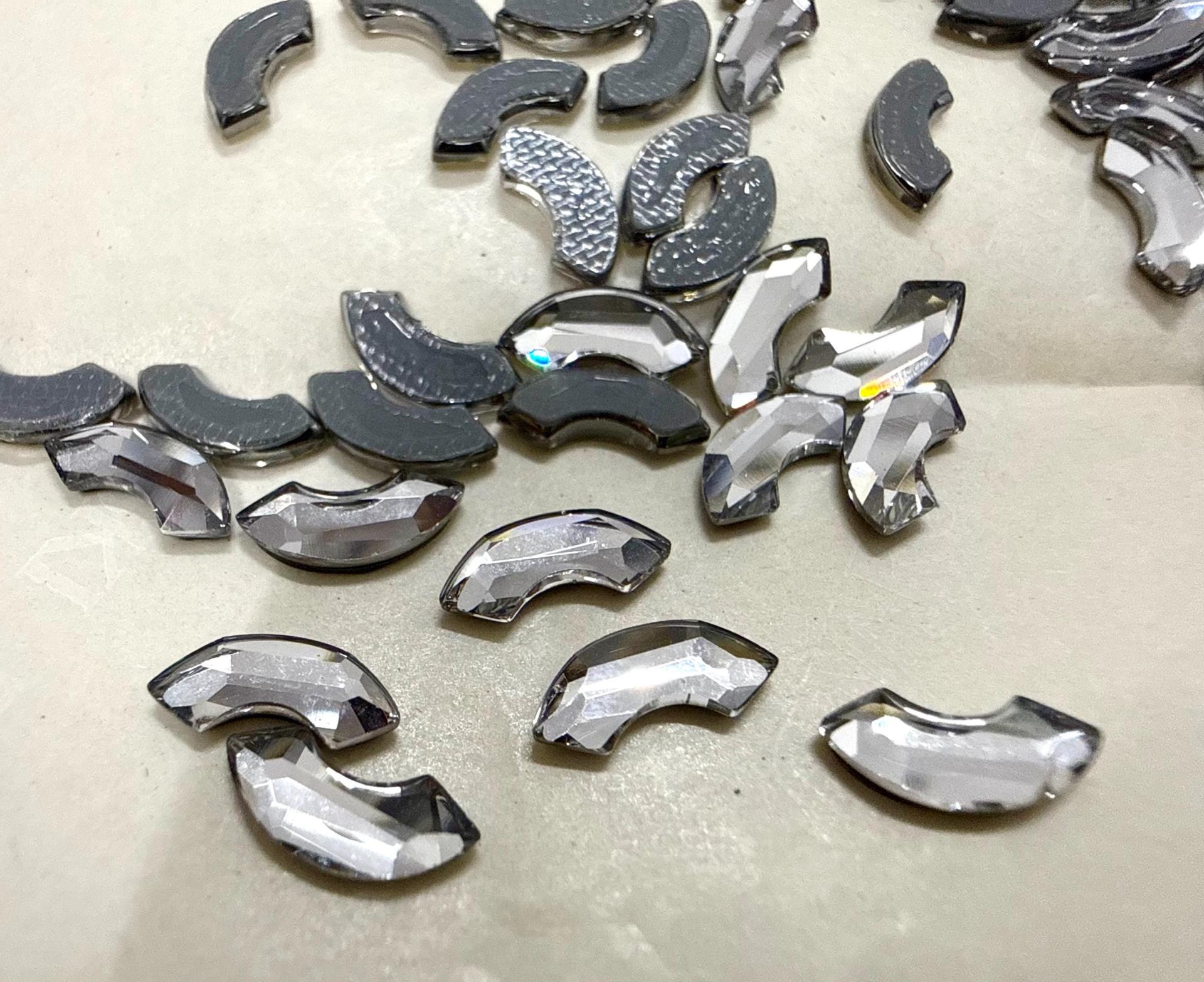 8mm SWAROVSKI 2037 Eclipse Flat Back hotfix crystal decoration clothing embellishment jackets jeans