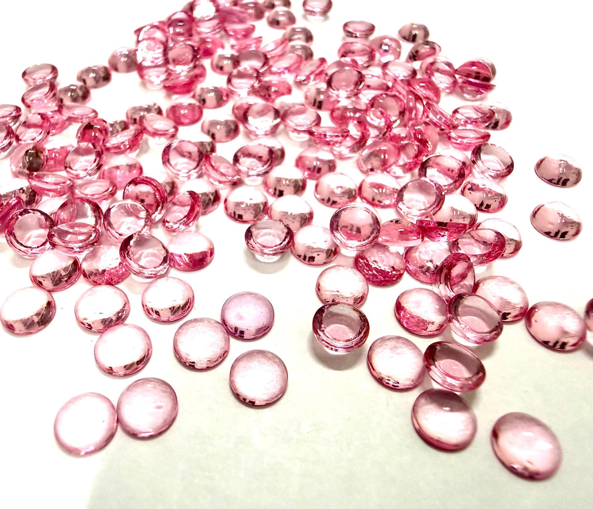 5mm Swarovski Opaque Light Rose Unfoiled Cabochons, Flat Back