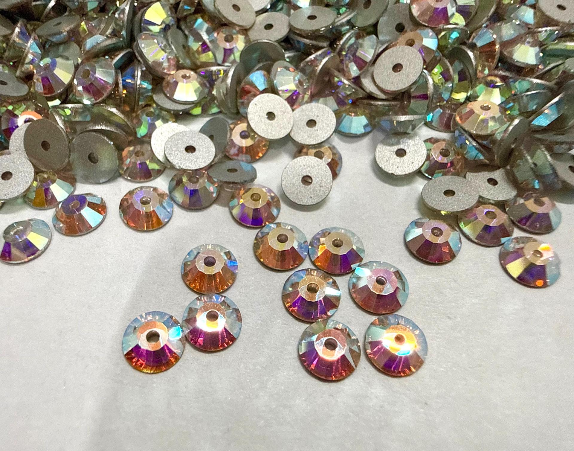 5mm Crystal AB Sew-On Rhinestones: Preciosa Czech Glass Viva12