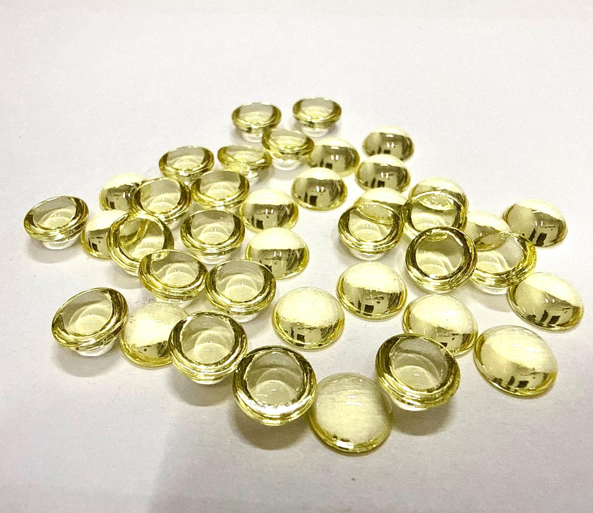 8 mm Swarovski Round Cabochon Cabs Jonquil unfoiled Article # 2090/4 Vintage Flat Back