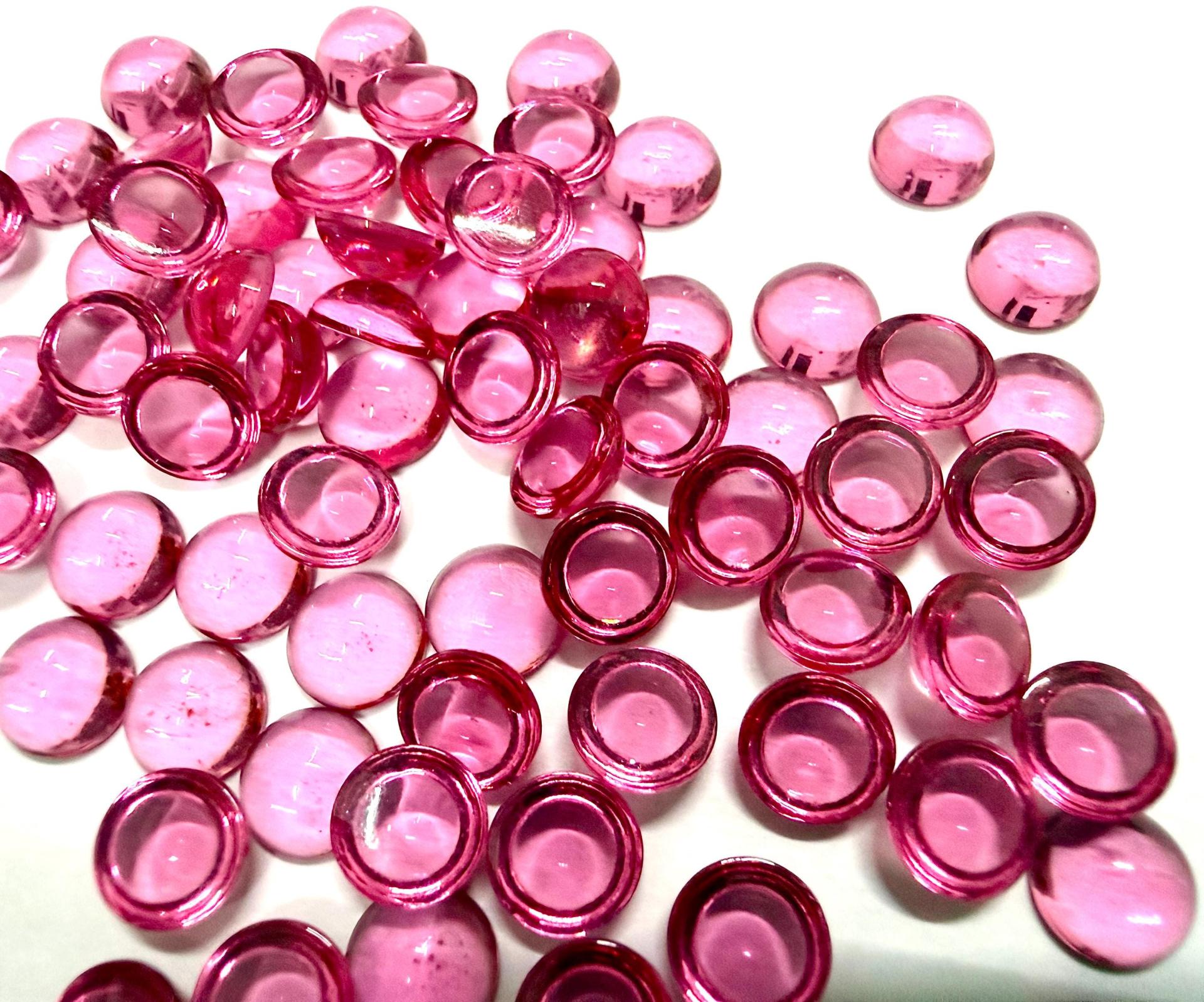 Swarovski 7mm Rose Unfoiled Cabochons, Crystal Flat Back Oval