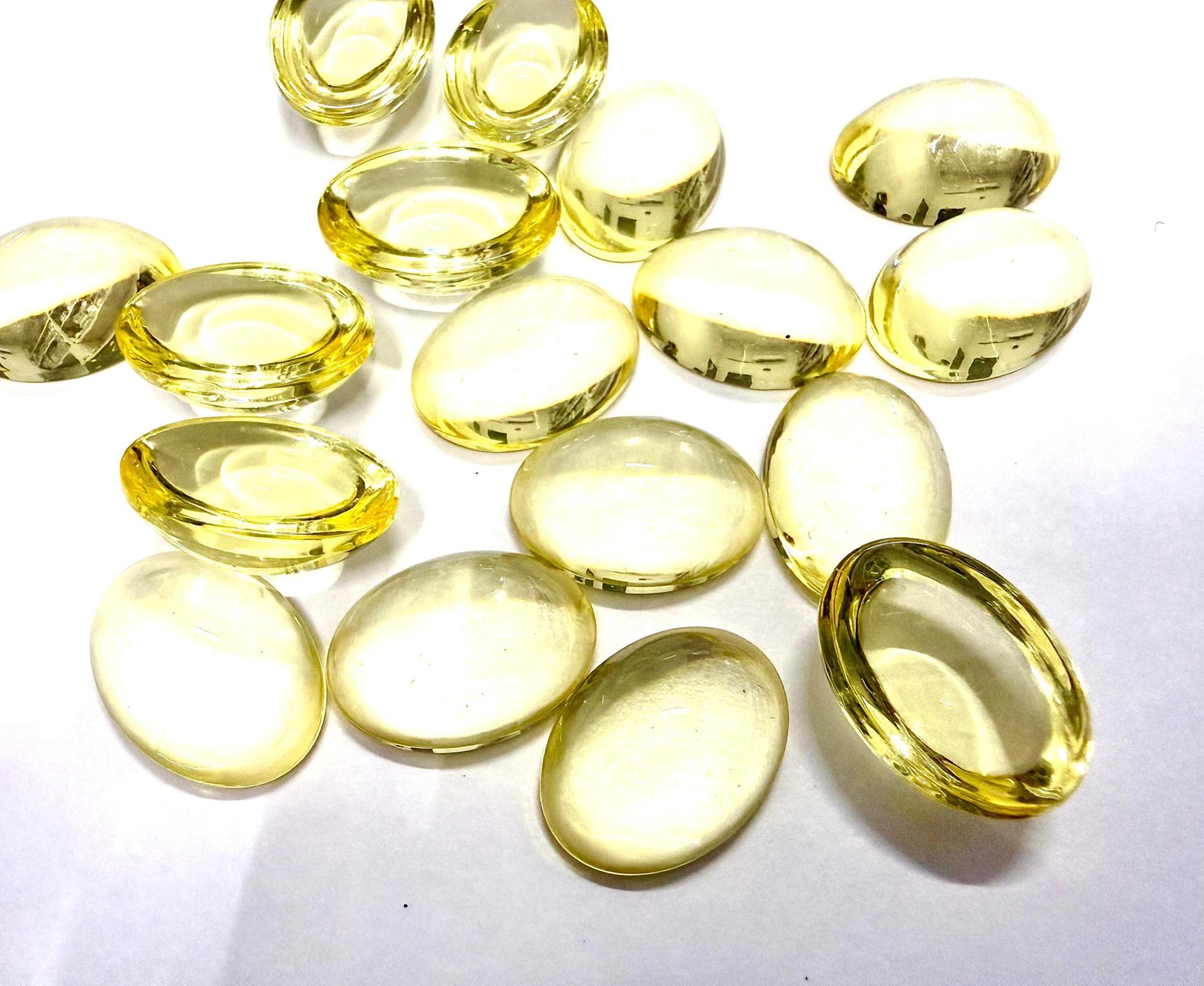 Swarovski 18x13 mm Vintage Jonquil Unfoiled Flat Back Oval Cabochon 2/6 Pieces