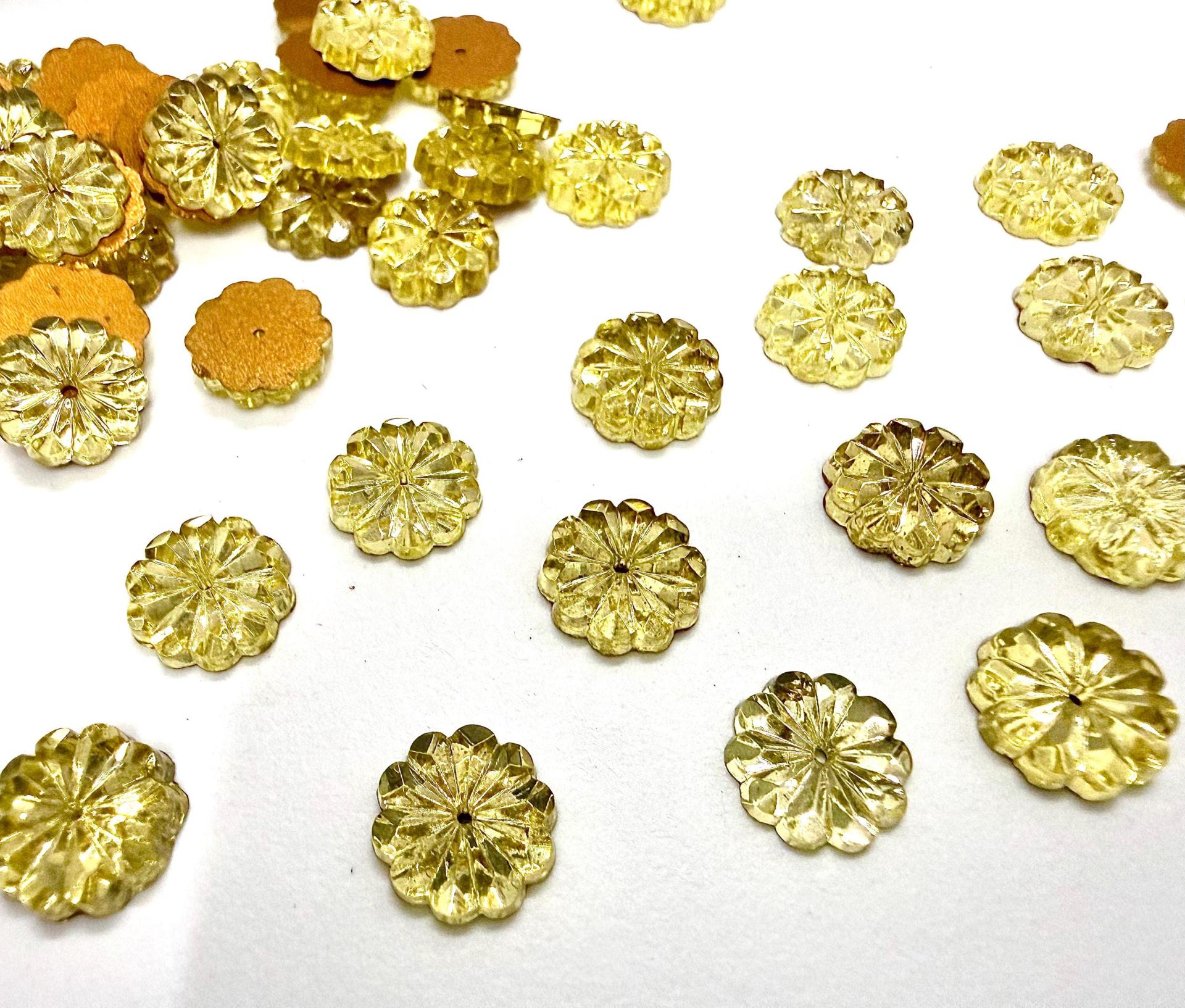 10mm Vintage Czech Crystal Flat Back Sew-On Stone Loch Rose