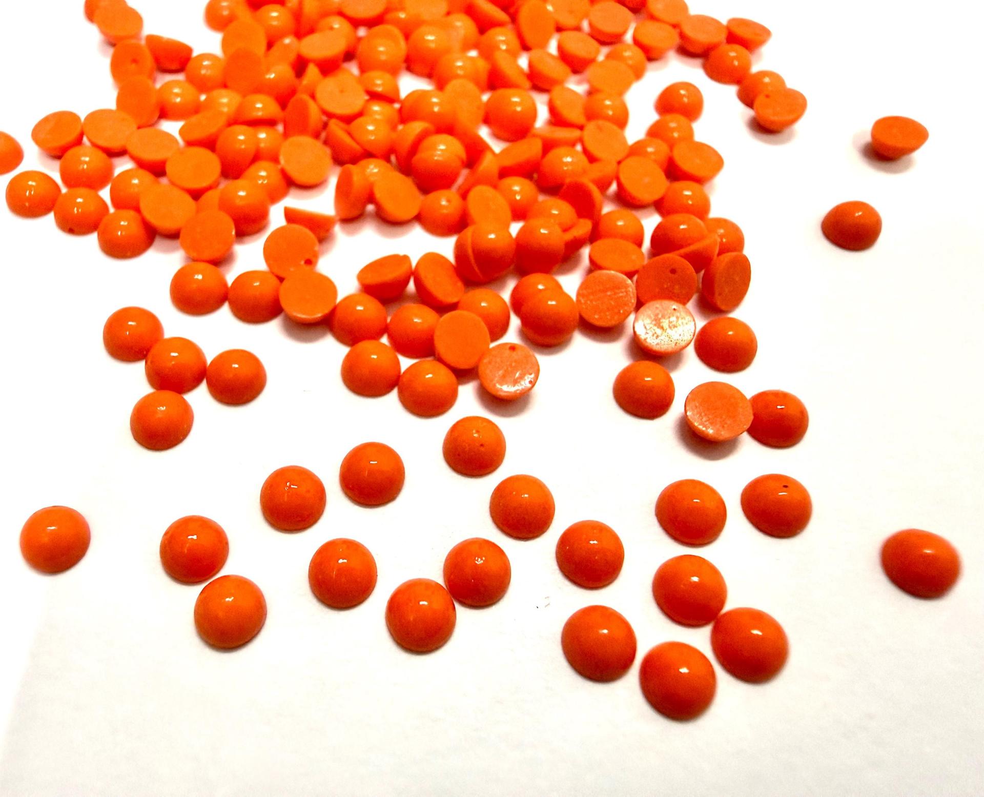 3mm Swarovski Opaque Sun Vintage Cabochons, Flat Back