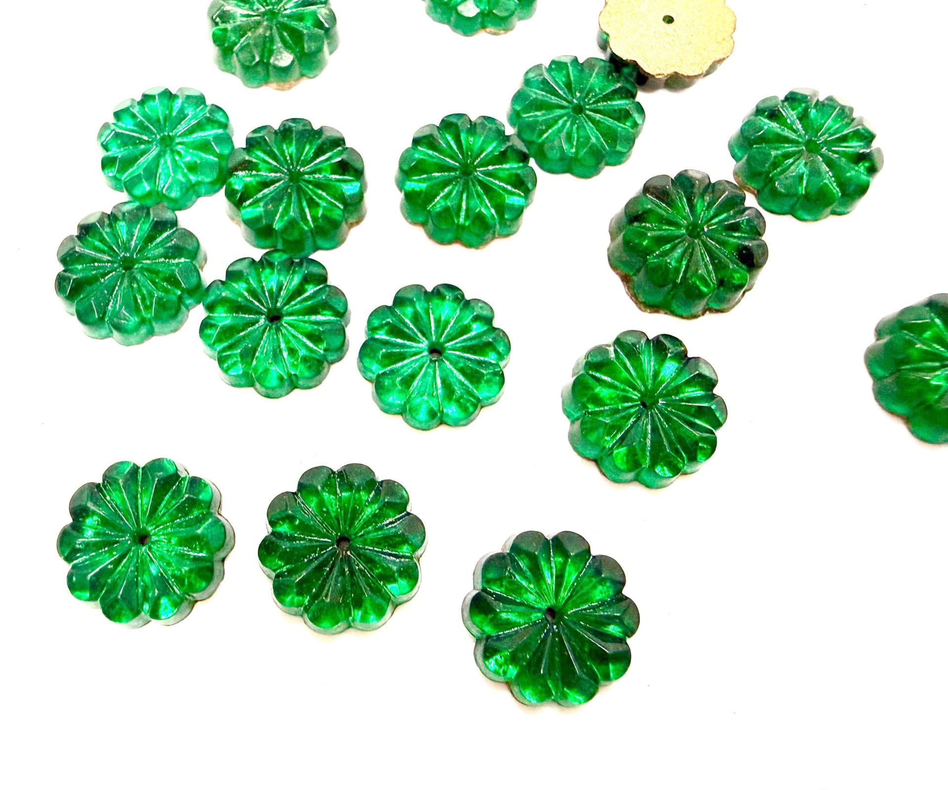 10mm Vintage Czech Crystal Flat Back Sew-On Stone Loch Rose