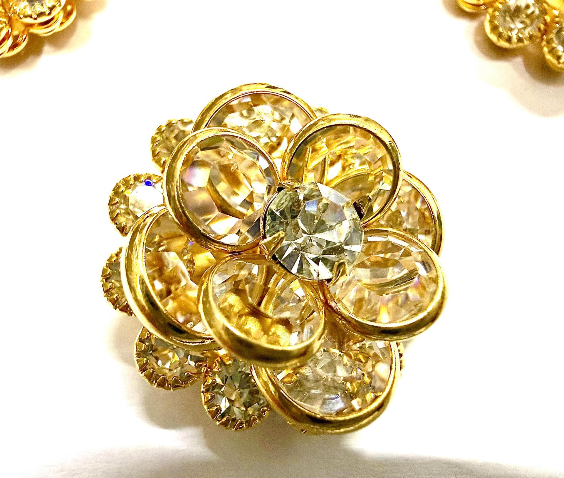 22 mm gold plated Vintage crystal Swarovski Embellishment DIY Supplies wedding decorations