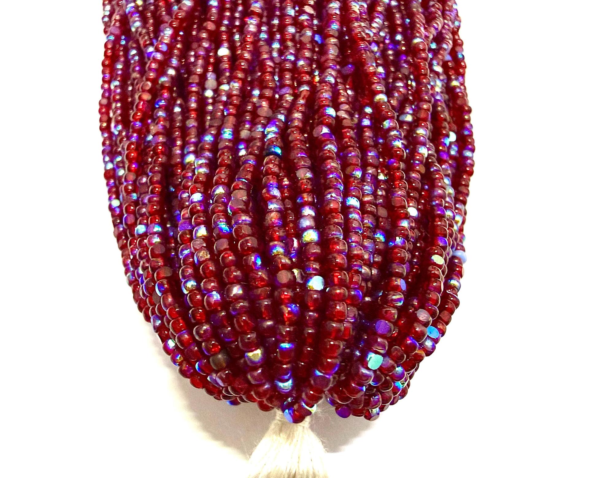 11/0 Hanks Charlotte true Cut Beads Patina Siam Aurore Boreale