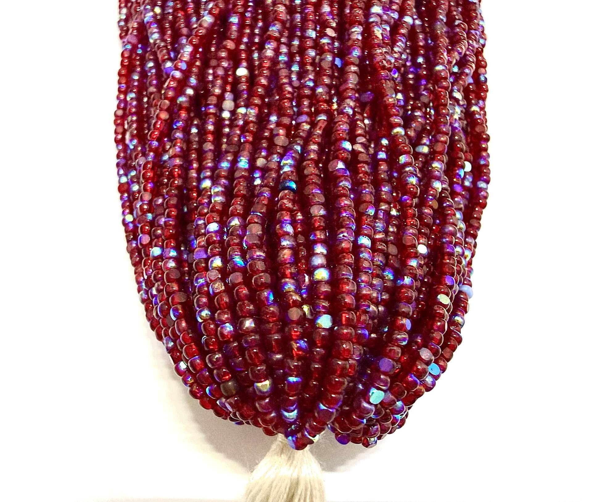 11/0 Hanks Charlotte true Cut Beads Patina Siam Aurore Boreale