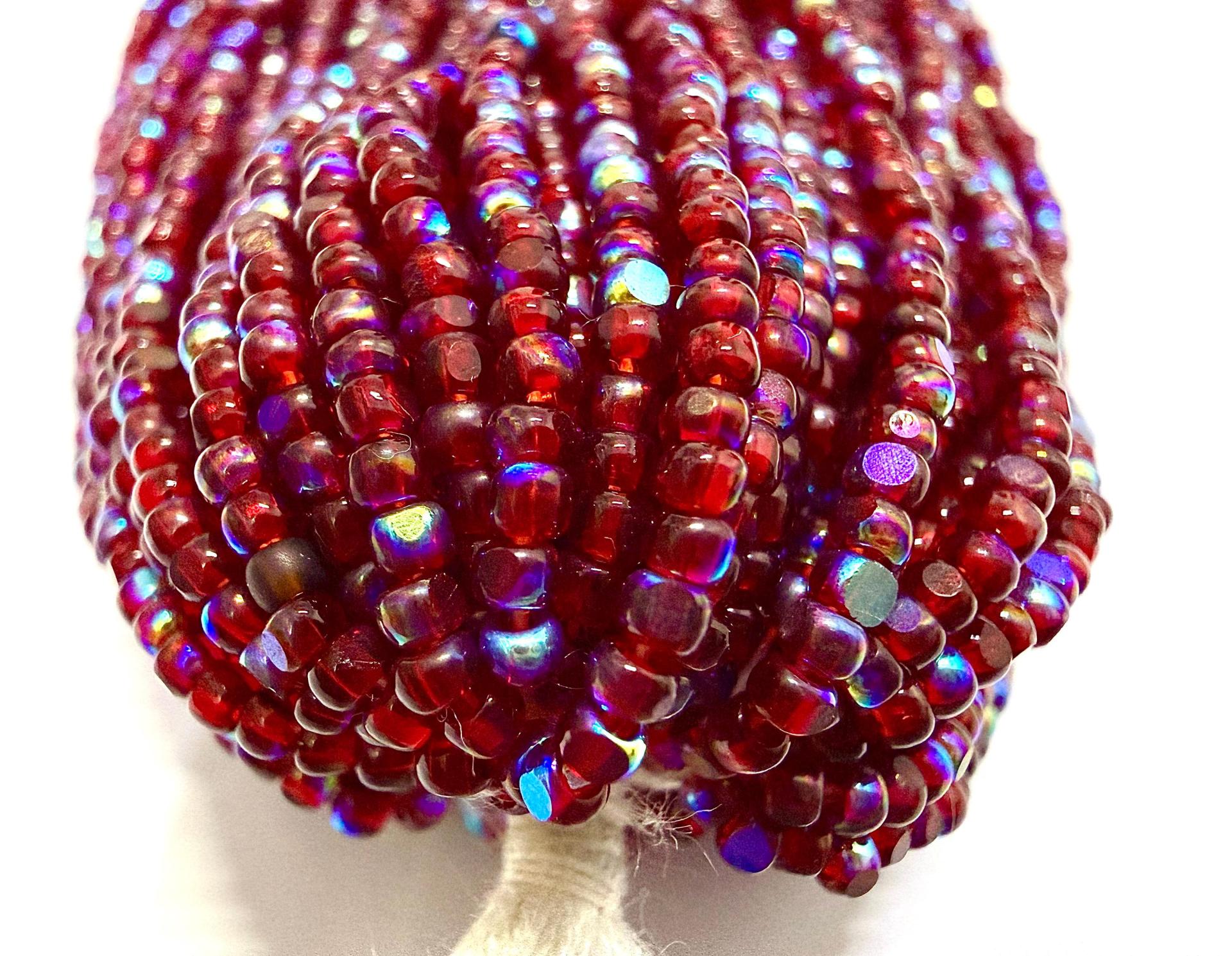 11/0 Hanks Charlotte true Cut Beads Patina Siam Aurore Boreale