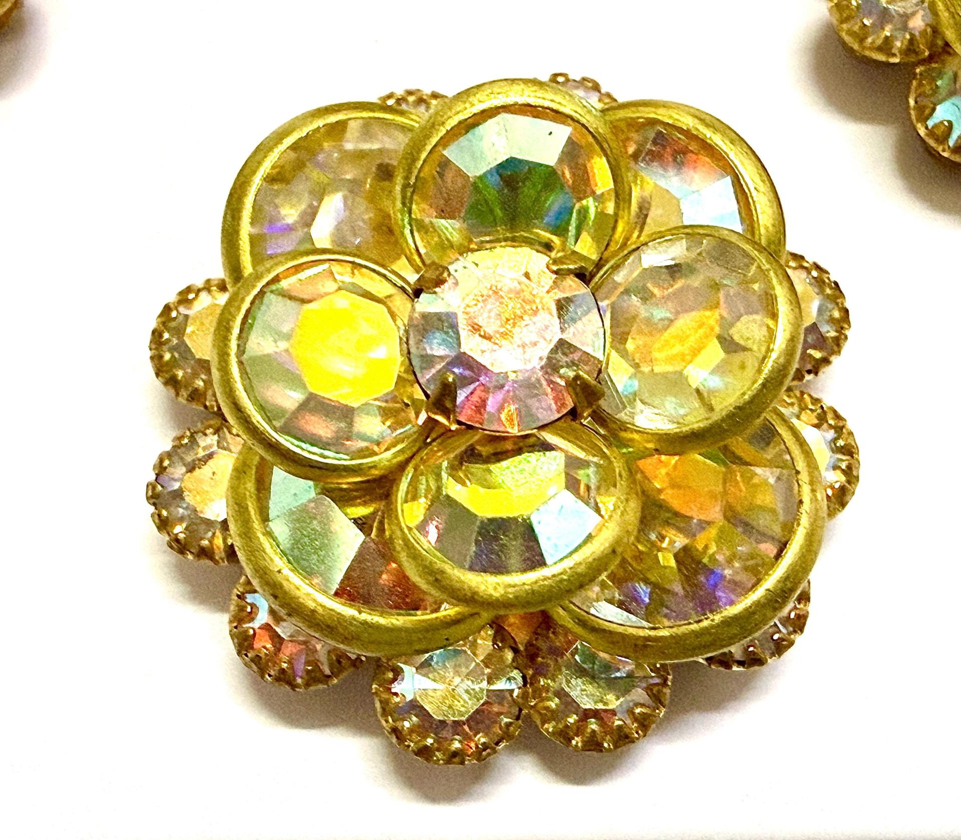 22 mm in brass channel beads in unfoiled crystal AB Embellishment DIY Supplies wedding decorations