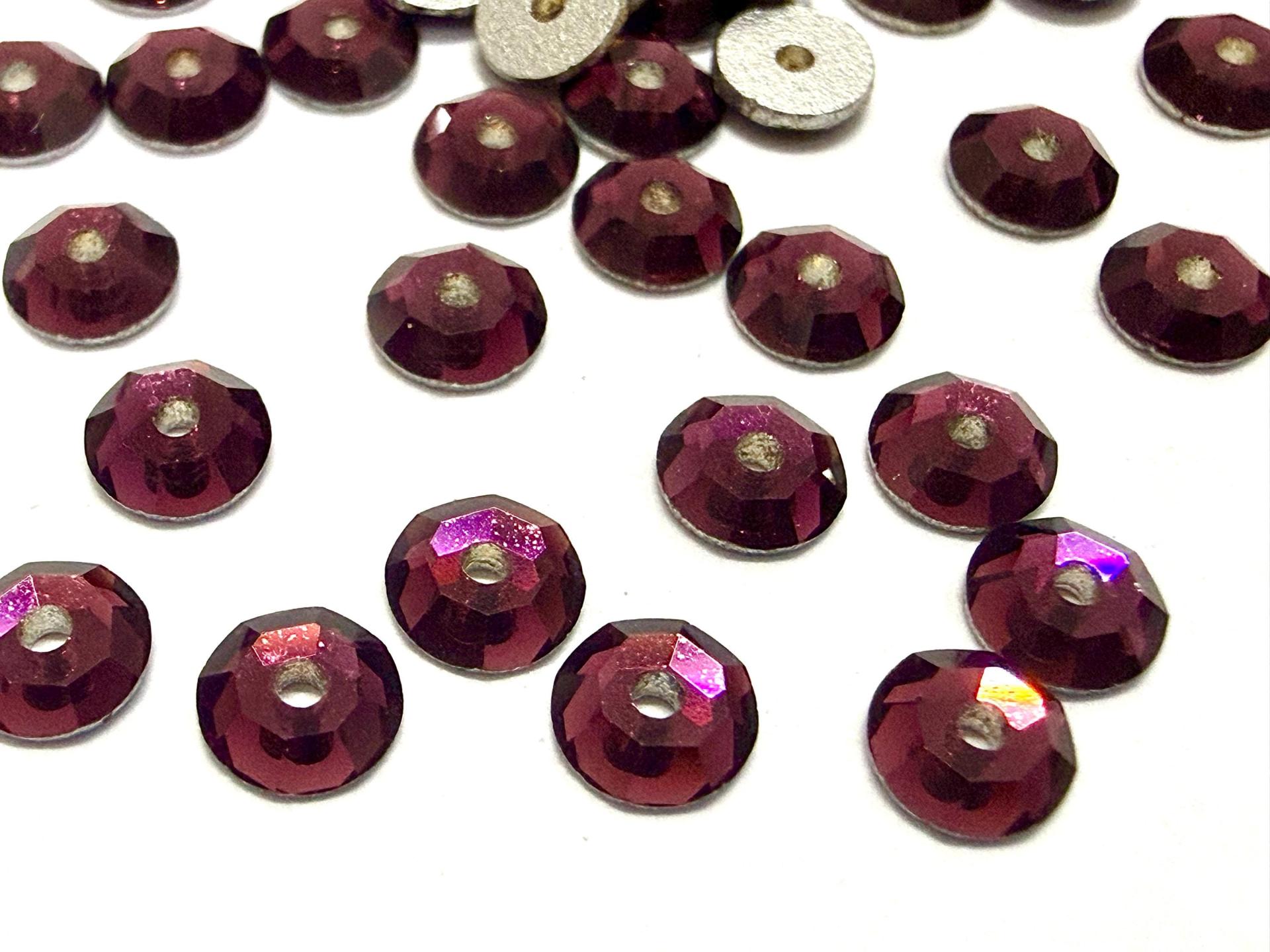 3mm Preciosa Crystal Amethyst Flat Back Sew-On Stones