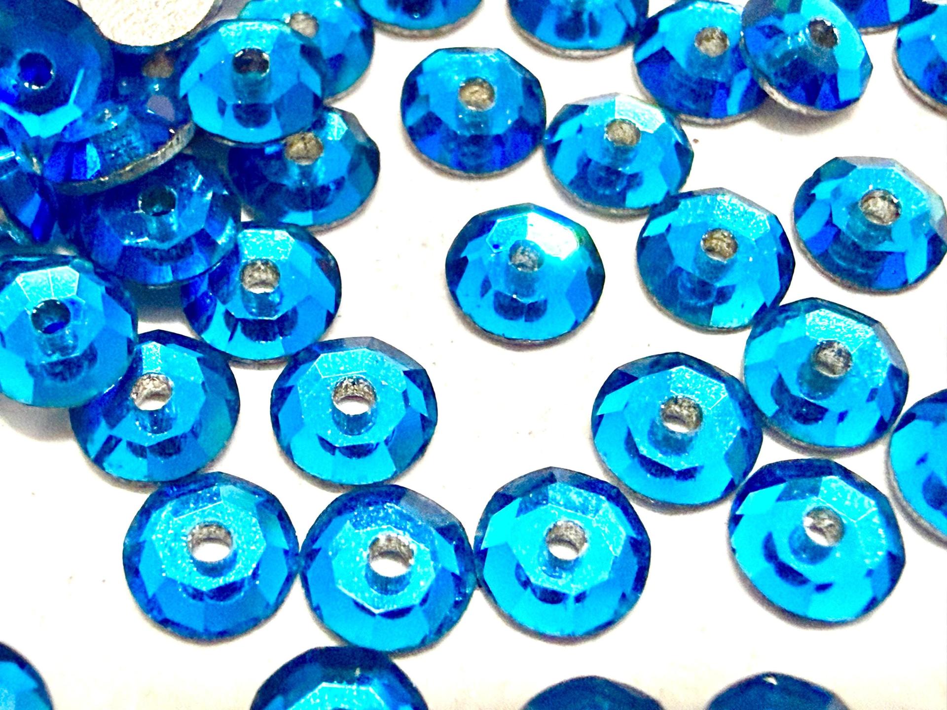 3mm Preciosa Crystal Capri Blue Flat Back Sew-On Stones