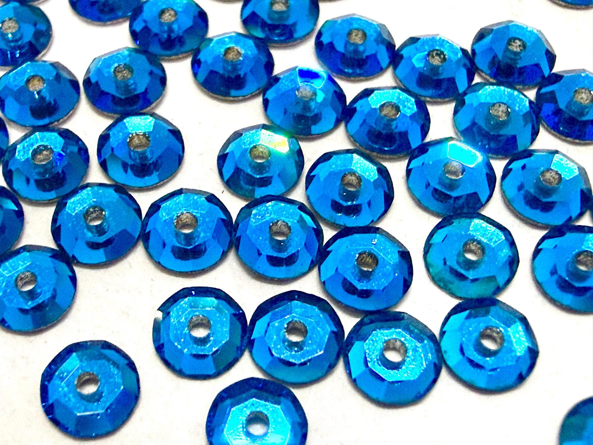 3mm Preciosa Crystal Capri Blue Flat Back Sew-On Stones