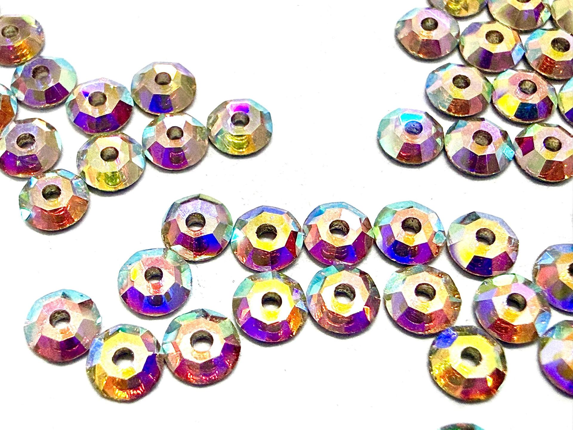 3mm Preciosa Crystal Aurore Boreale Flat Back Sew-On Stones