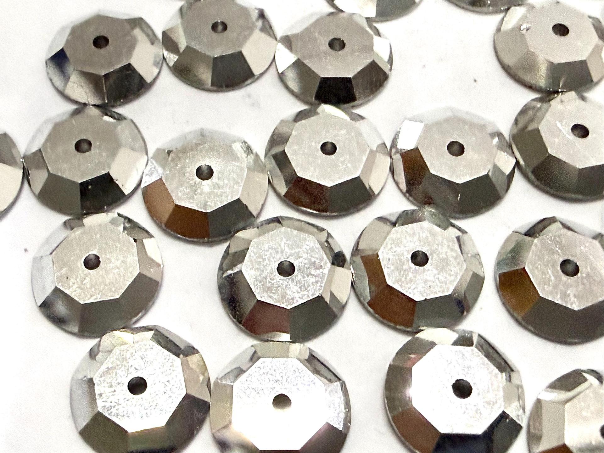 9mm Crystal Labrador Lochrose Stones – Preciosa Flat Back Sew-On Stones , Czech Beads