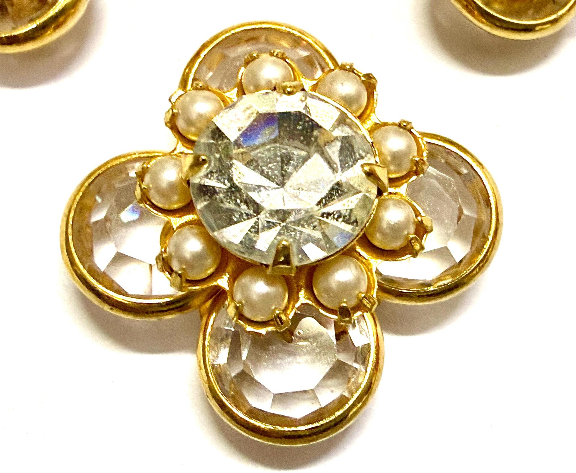 18 mm Vintage Gold Plated Crystal Swarovski Brooch Embellishment DIY Supplies wedding decorations