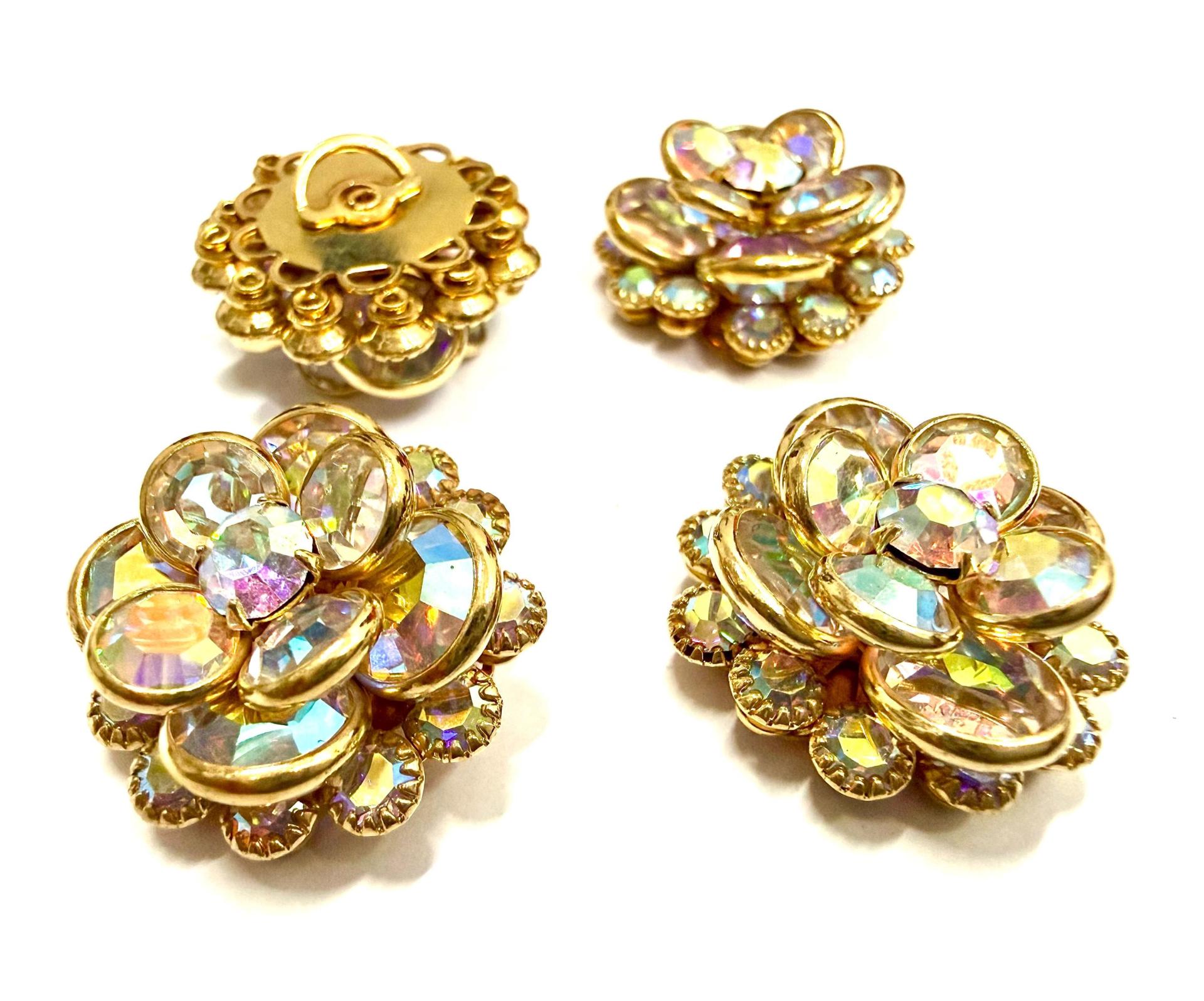 22 mm in gold plated channel beads in unfoiled Crystal AB Embellishment DIY Supplies wedding decorations