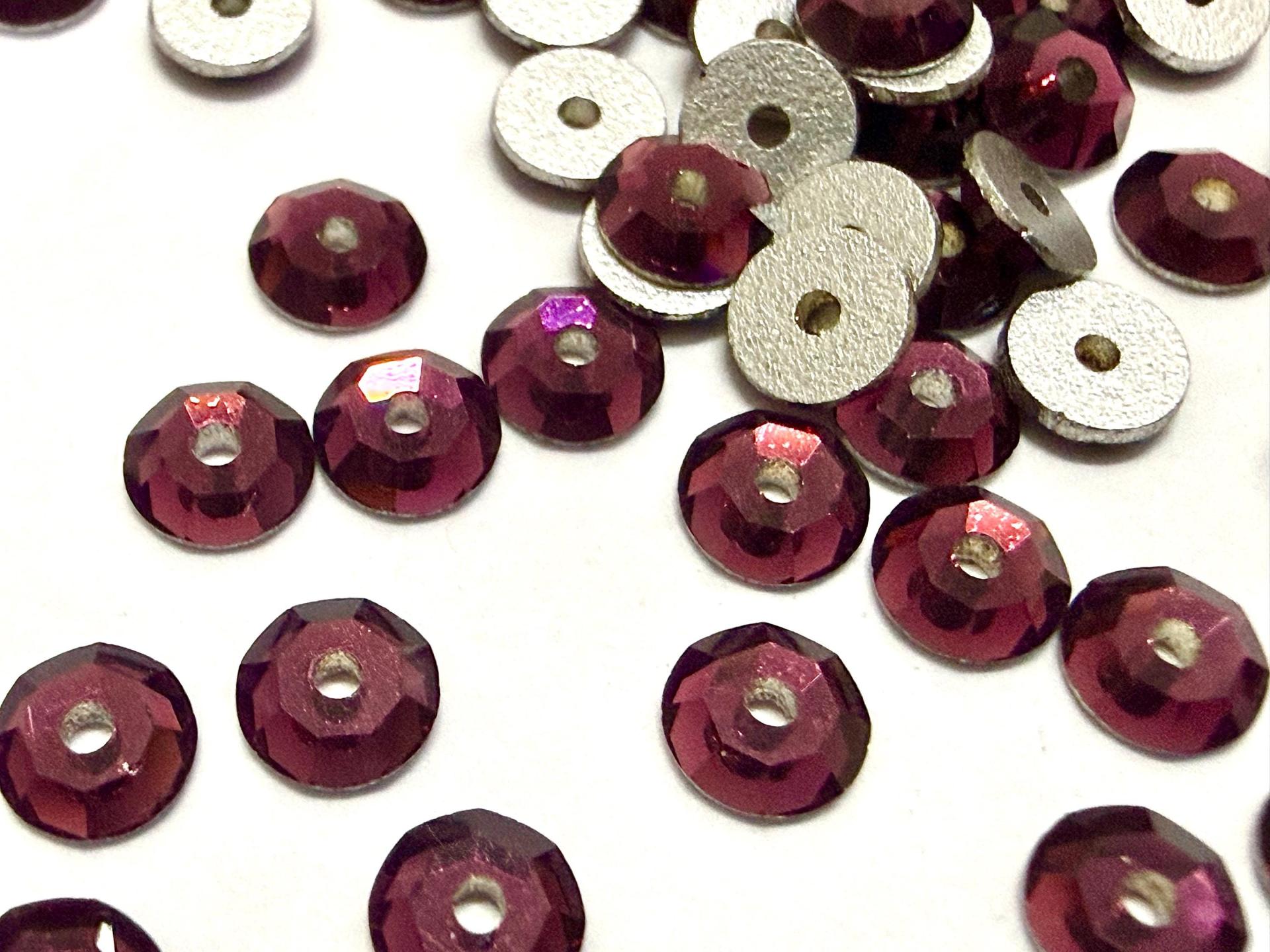 3mm Preciosa Crystal Amethyst Flat Back Sew-On Stones