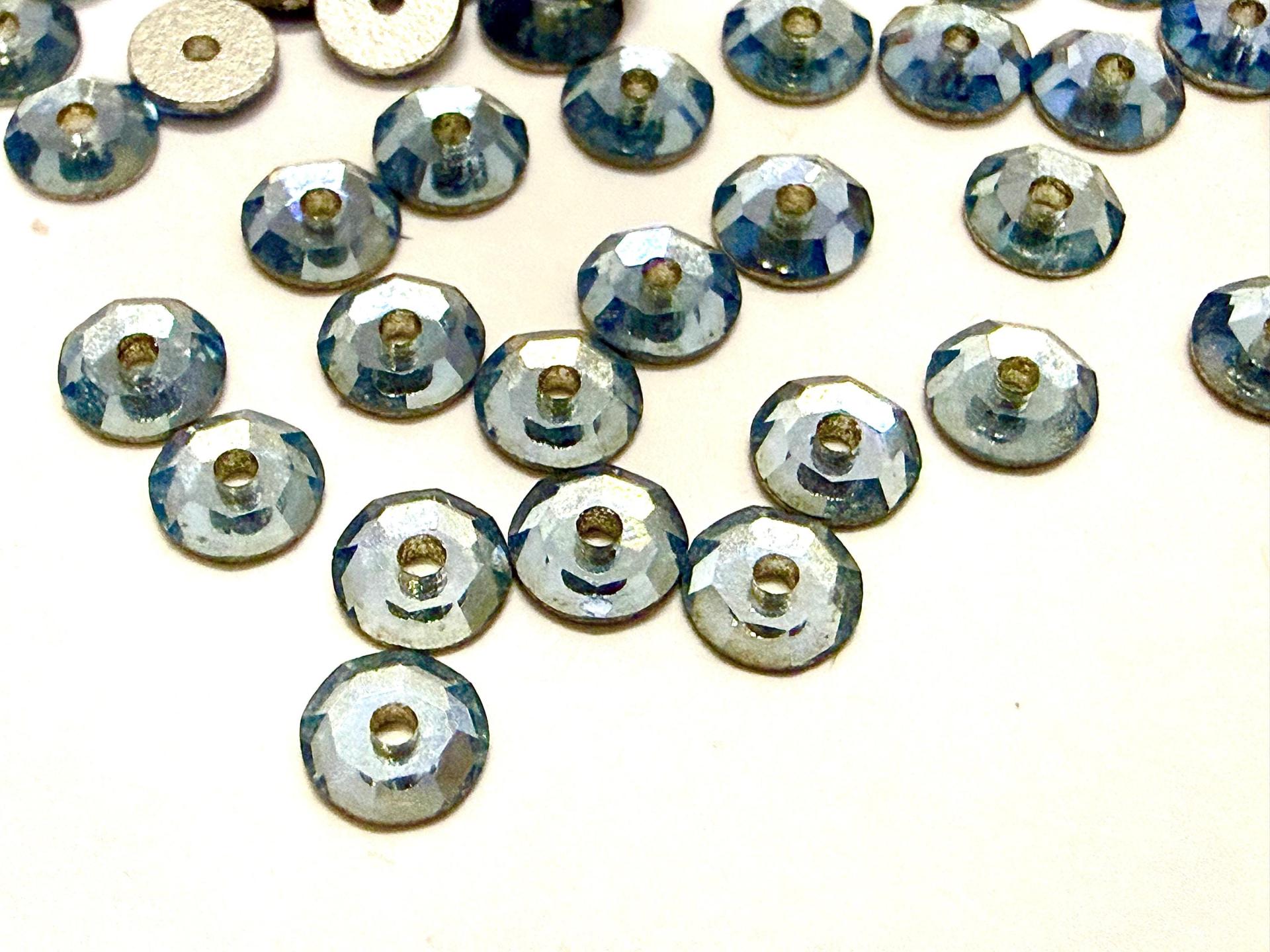 3mm Preciosa Crystal Light Sapphire Flat Back Sew-On Stones