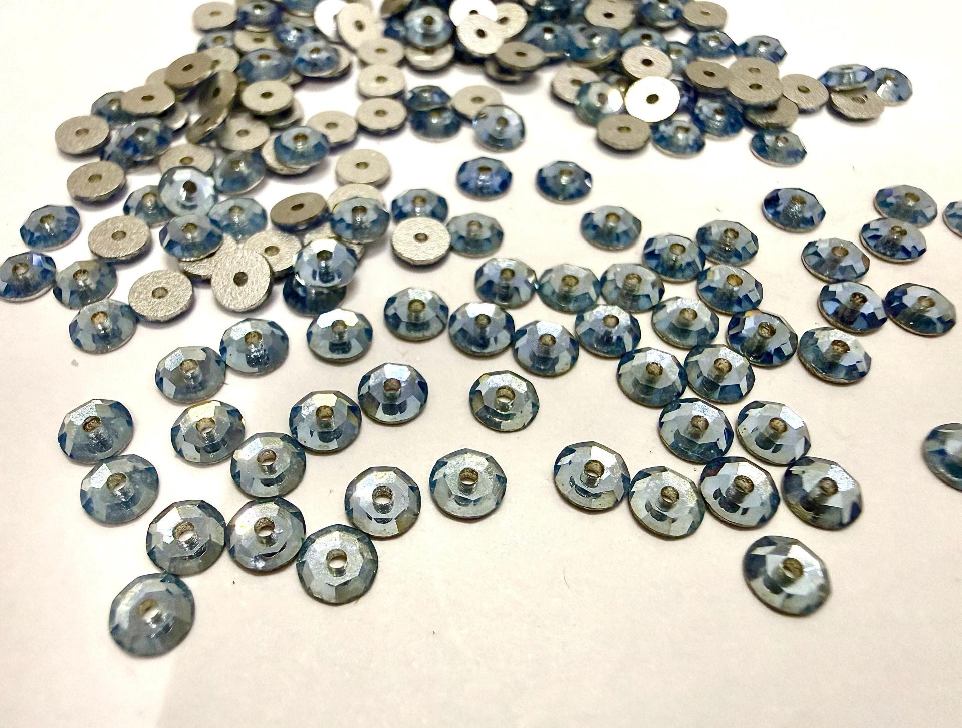 3mm Preciosa Crystal Light Sapphire Flat Back Sew-On Stones